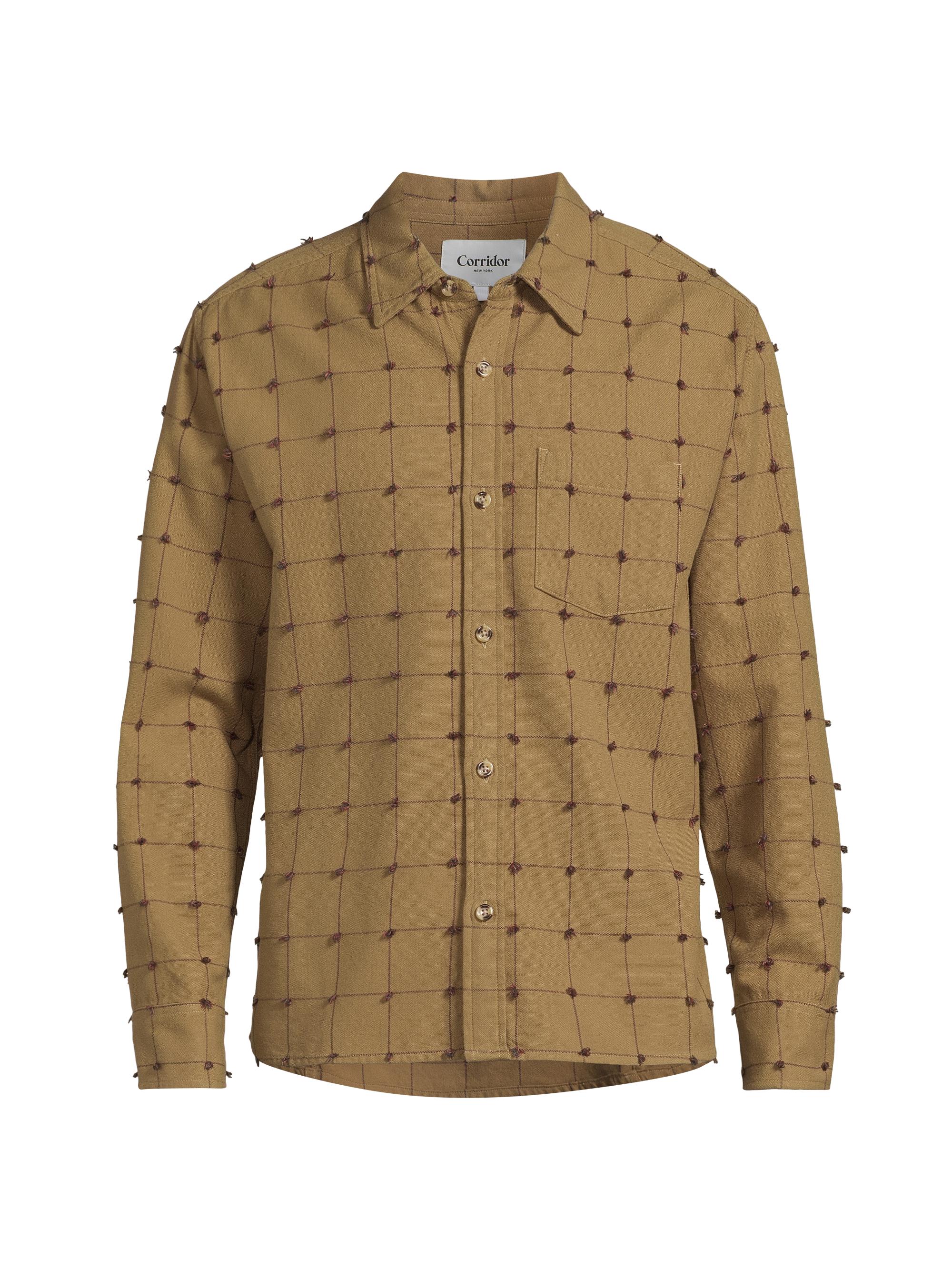 Corridor Men's Lure Grid Cotton Shirt - Brown