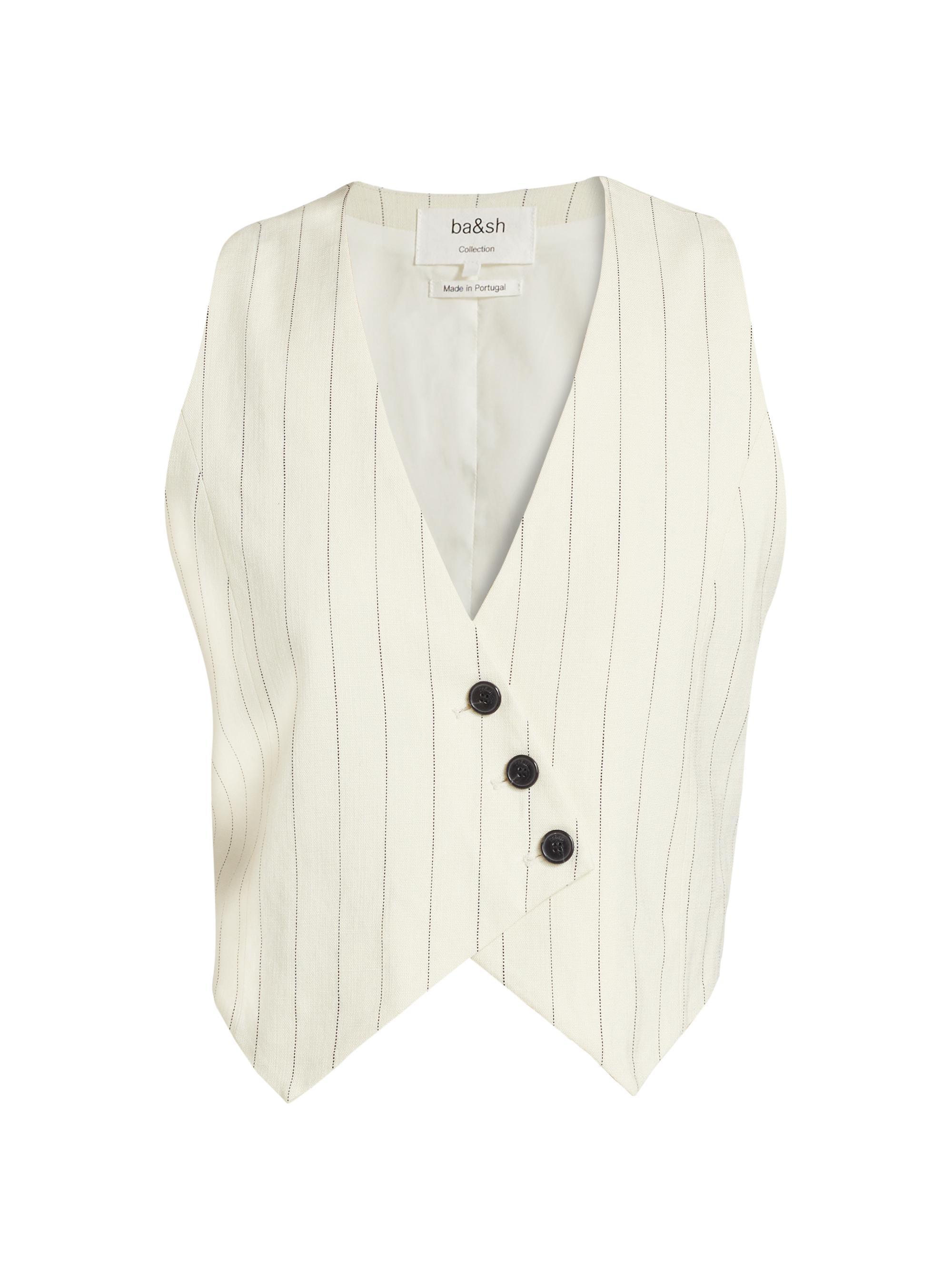 ba & sh Women's Erita Pinstriped Vest - Ecru