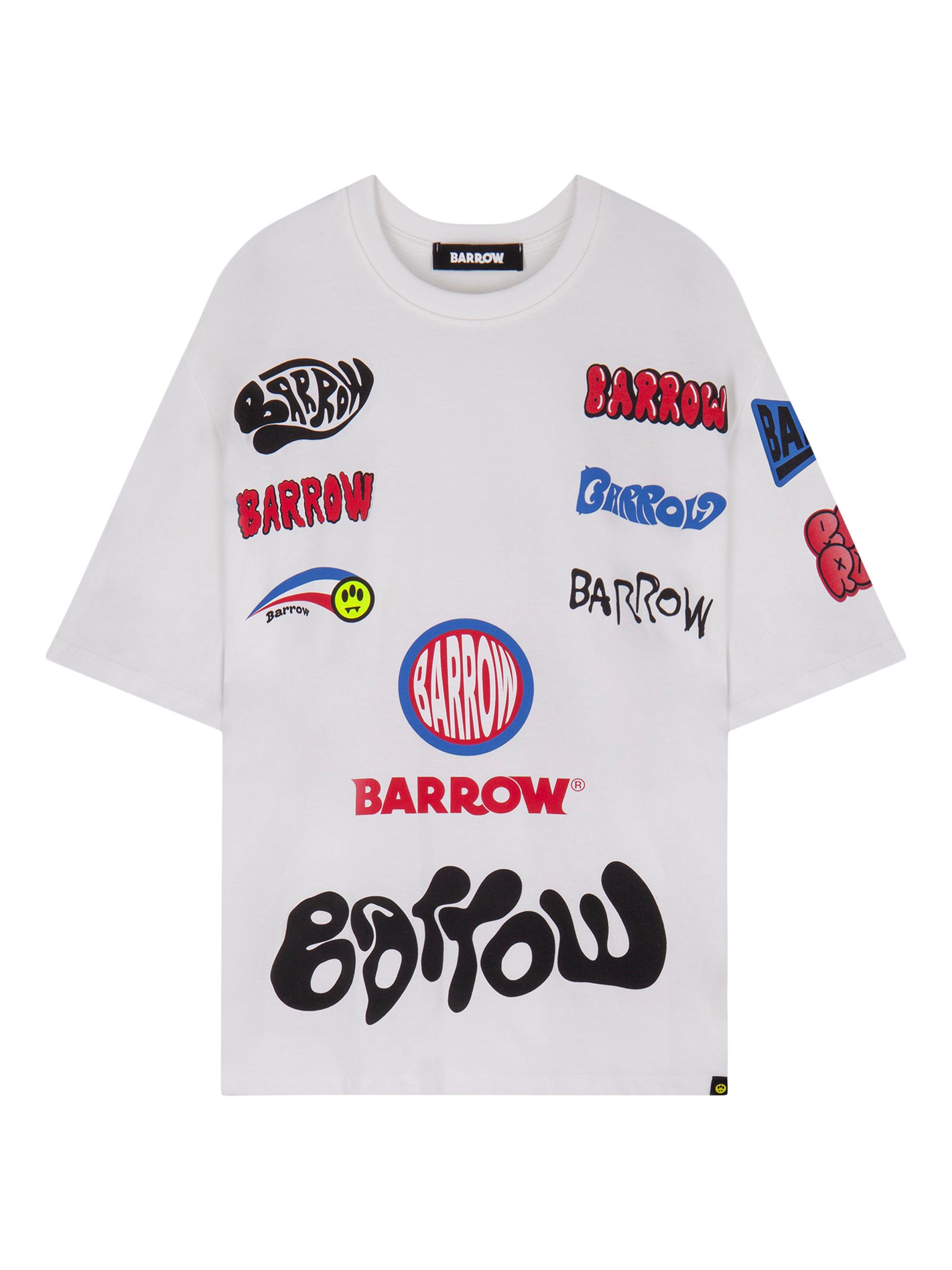 Barrow Men's Fake Patch Cotton T-Shirt - Off White