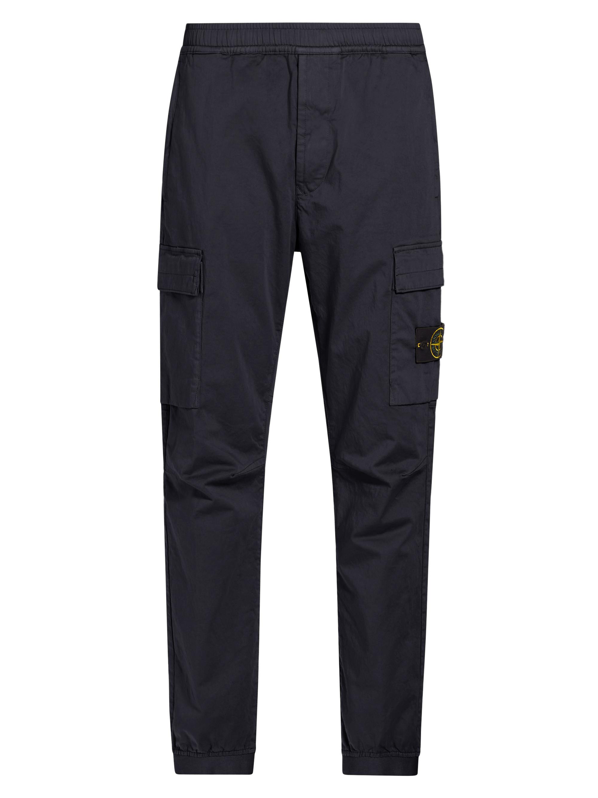パンツ 22SS STONE Black Cargo Pants Stone Island Stretch Cotton