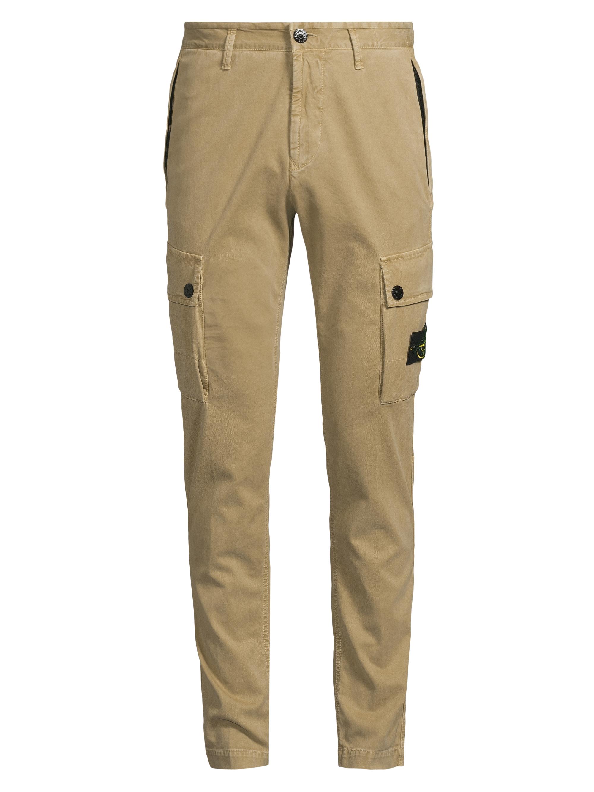 Stone Island Men's Stretch-Cotton Skinny Cargo Trousers - Black