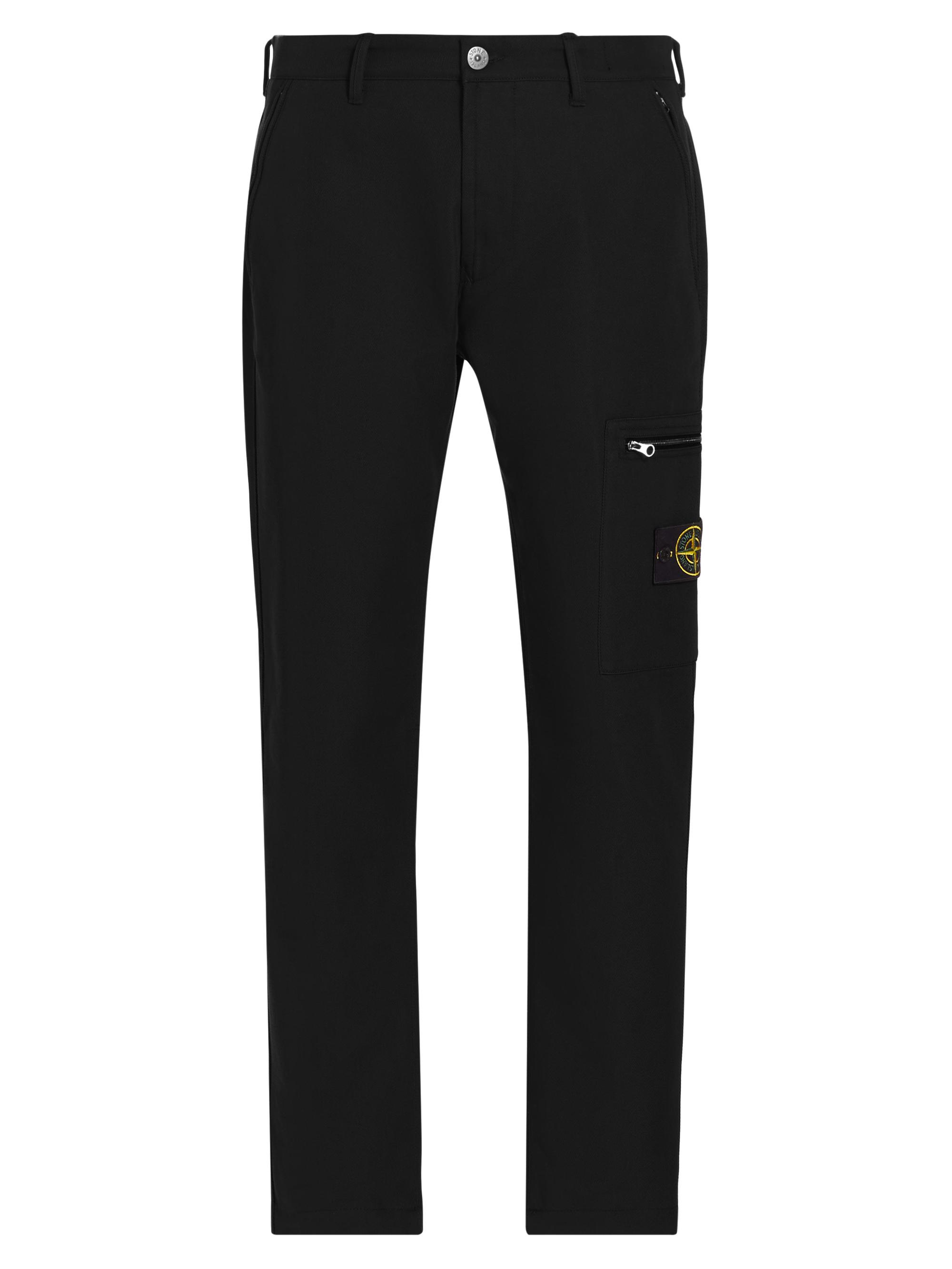 Stone Island Men's Cotton-Blend Workwear Pants - Black