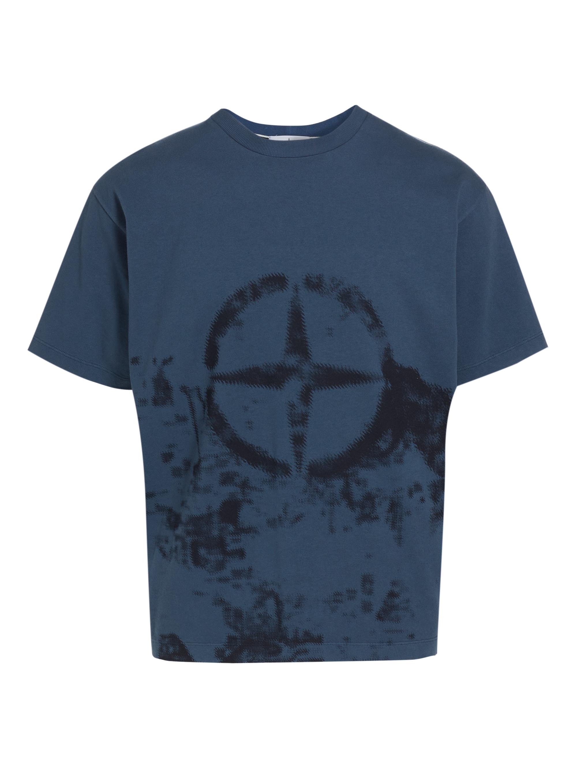 Stone Island Men's Earth Camo Cotton T-Shirt - Dark Blue