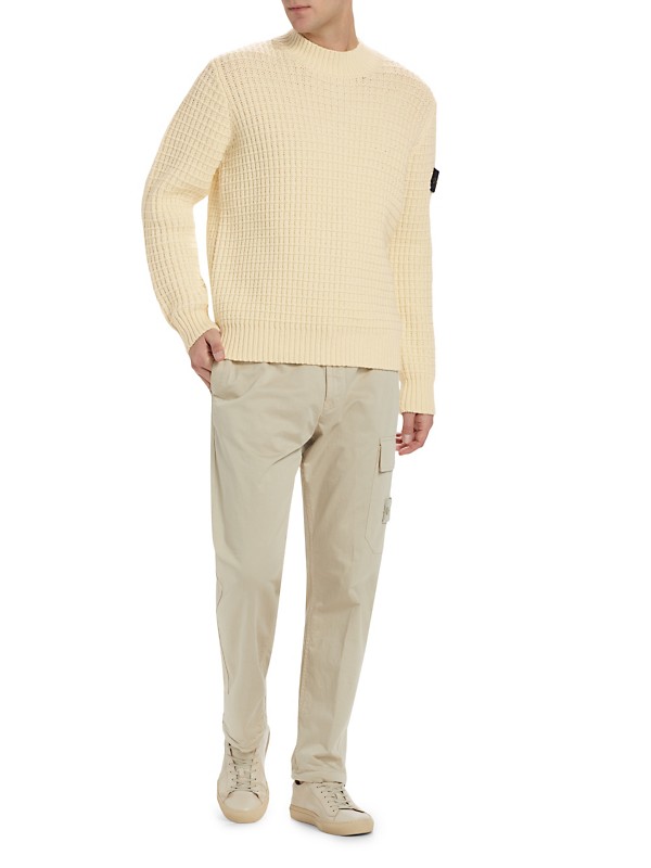 Shop Stone Island Wool Chunky Sweater | Saks Fifth Avenue Shop Stone Island Wool Chunky Sweater | Saks Fifth Avenue