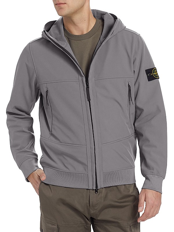 Shop Stone Island Hooded Zip-Front Jacket | Saks Fifth Avenue Shop Stone Island Hooded Zip-Front Jacket | Saks Fifth Avenue