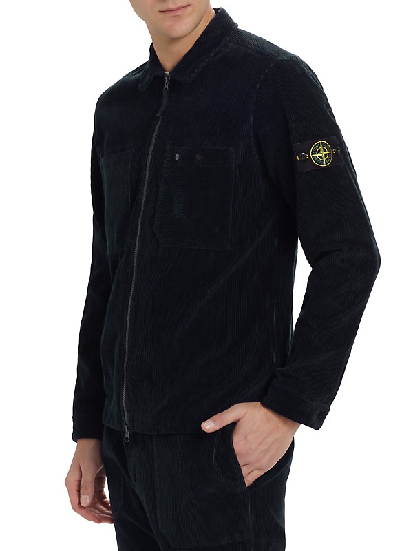 Shop Stone Island Corduroy Patch Pocket Overshirt | Saks Shop Stone Island Corduroy Patch Pocket Overshirt | Saks