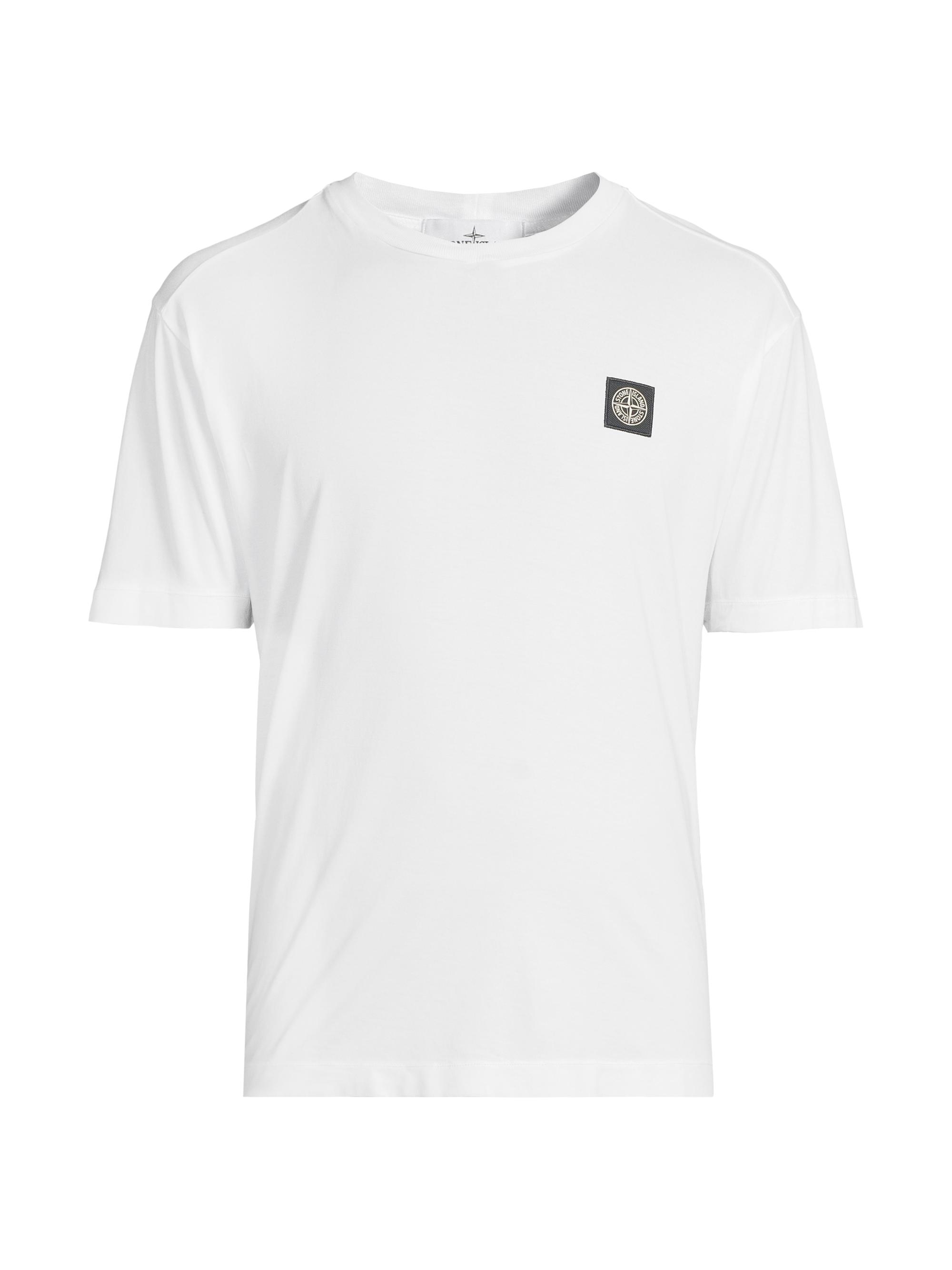 Stone Island Men's Cotton Crewneck T-Shirt - White | Thumbnail 7