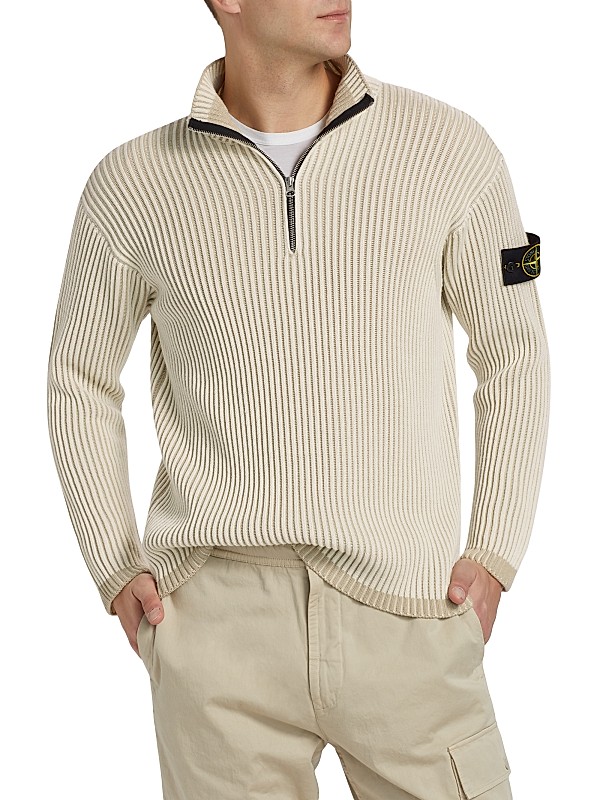 Shop Stone Island Wool Quarter-Zip Sweater | Saks Fifth Avenue Shop Stone Island Wool Quarter-Zip Sweater | Saks Fifth Avenue
