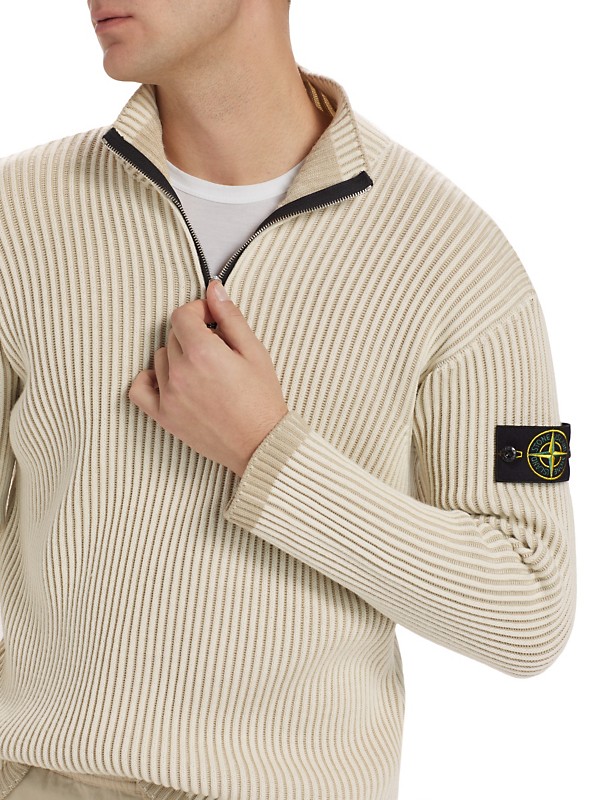 Shop Stone Island Wool Quarter-Zip Sweater | Saks Fifth Avenue Shop Stone Island Wool Quarter-Zip Sweater | Saks Fifth Avenue