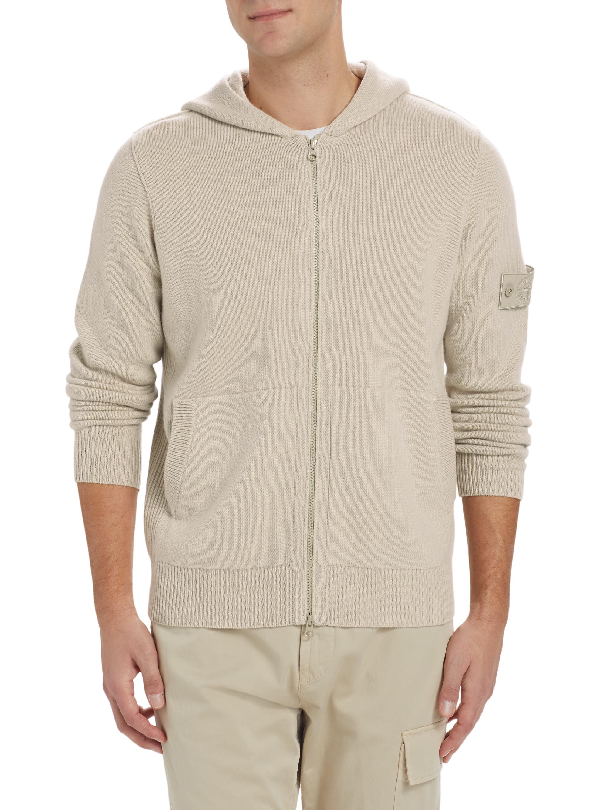 Shop Stone Island Wool Zip-Front Hoodie | Saks Fifth Avenue