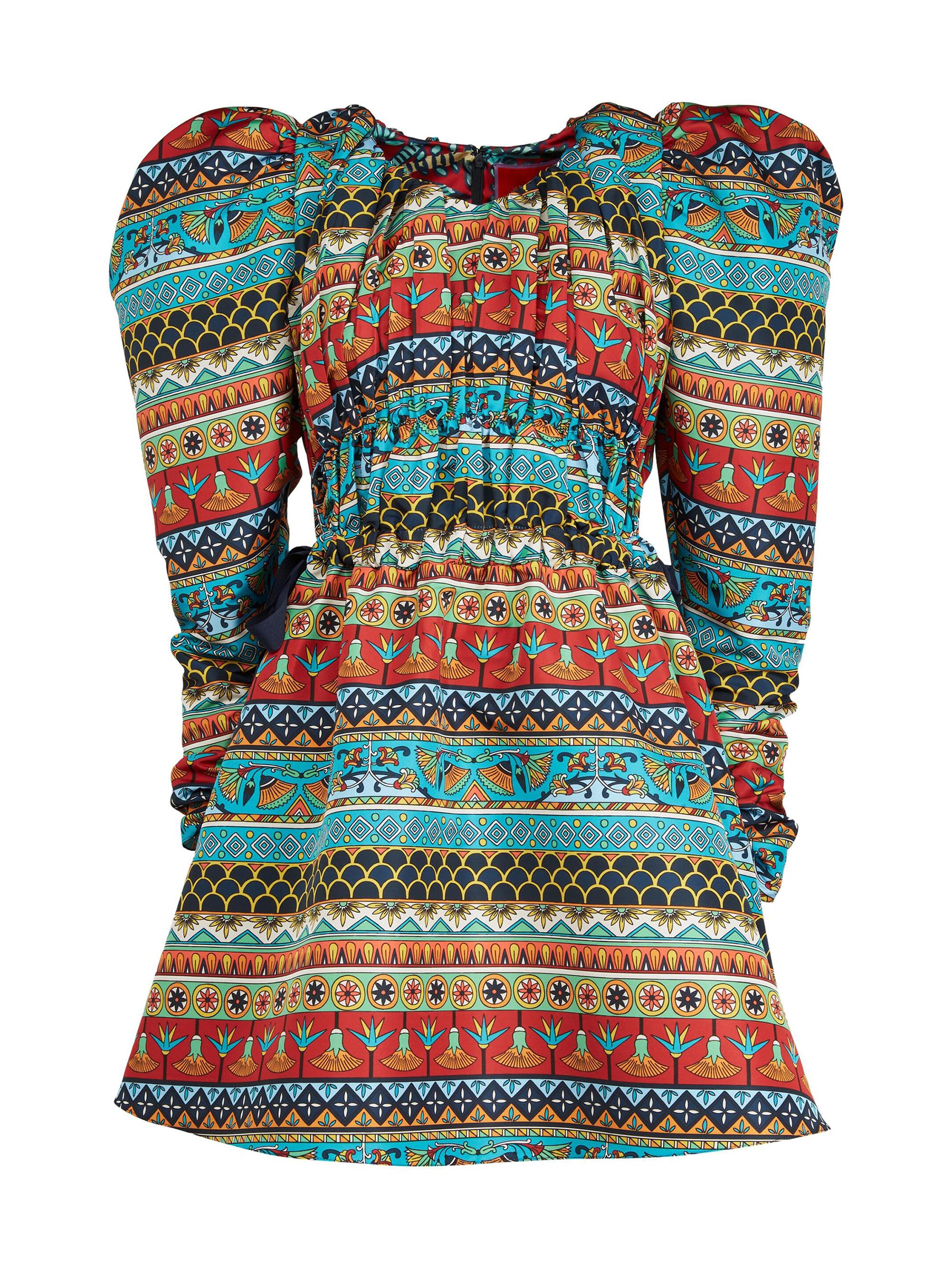 La DoubleJ Women's Biennale Midi Dress - Giza Placee Turquoise