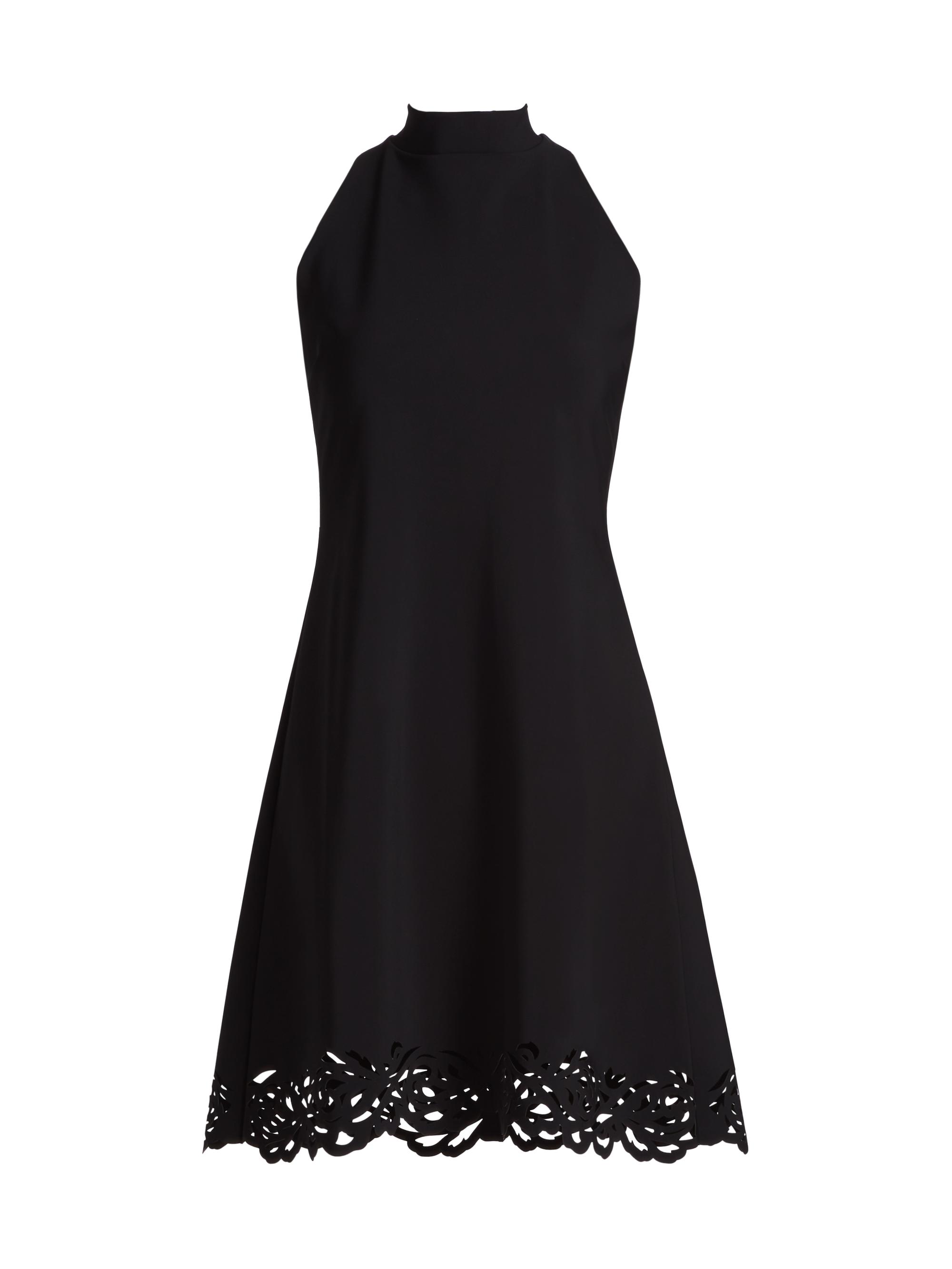 Chiara Boni La Petite Robe Women's Ditte Laser-Cut Halter Minidress - Black