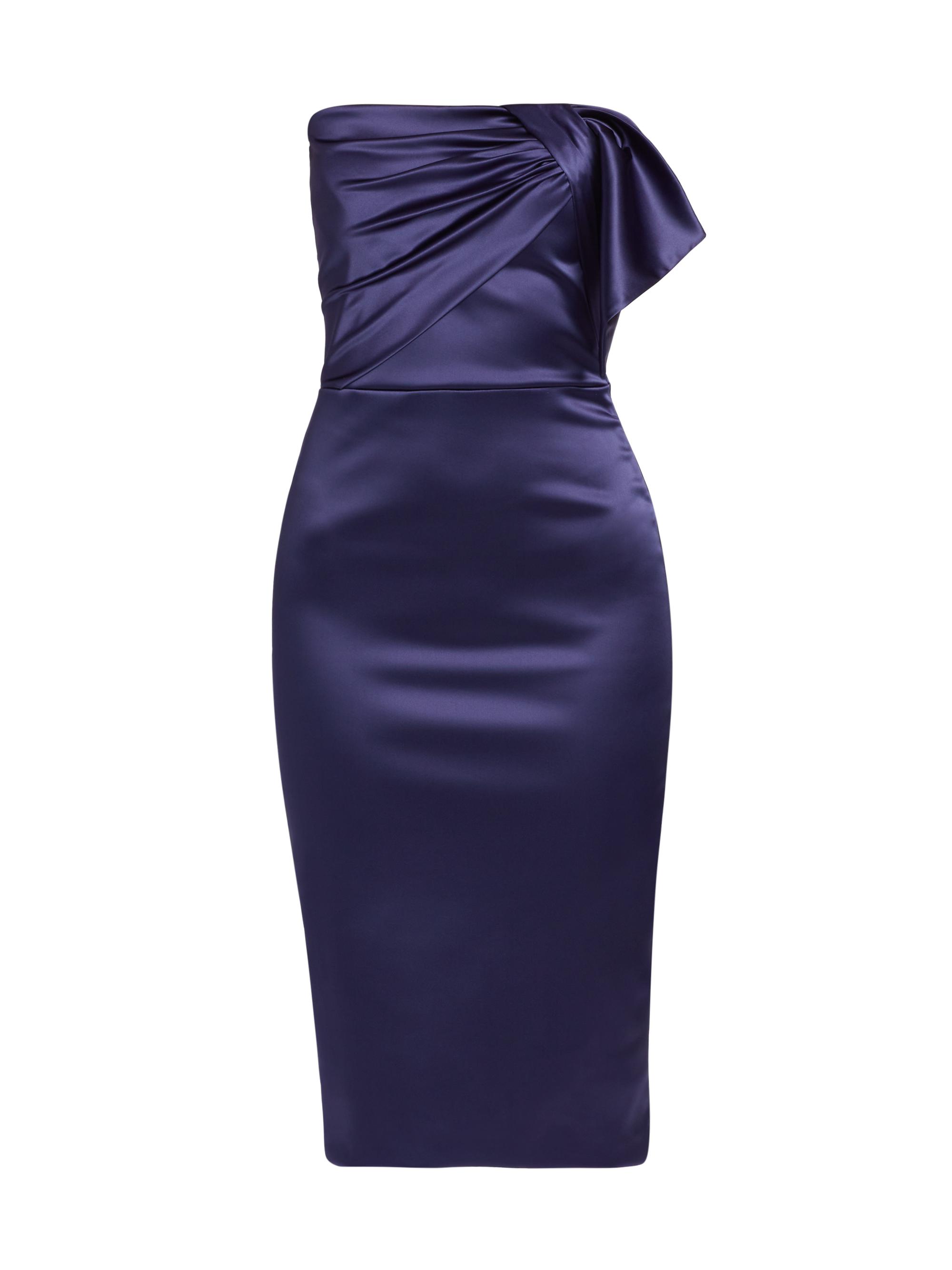 Chiara Boni La Petite Robe Women's Desta Satin Strapless Midi-Dress - Navy