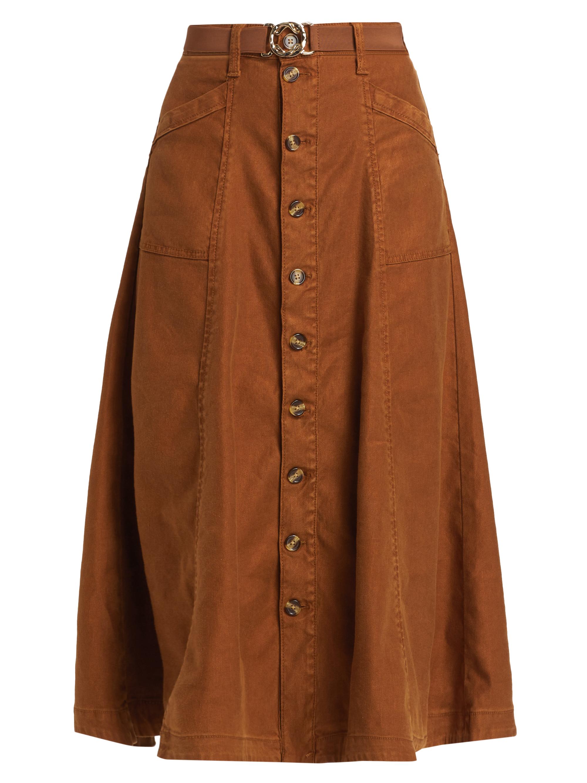 Favorite Daughter Women's The Lila Midi-Skirt - Equestrian Saddle