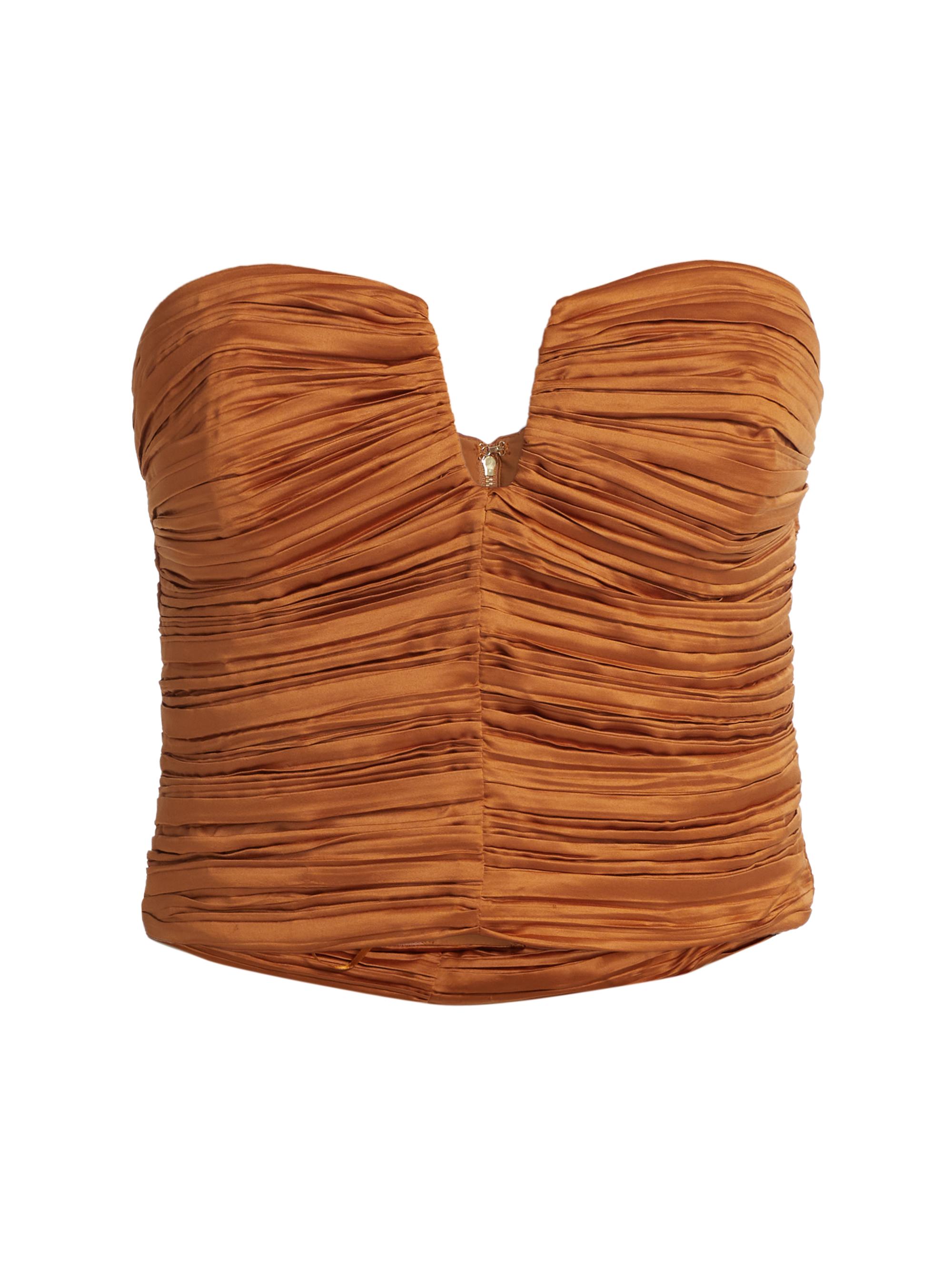 Cult Gaia Women's Maria Strapless Bustier Top - Bourbon