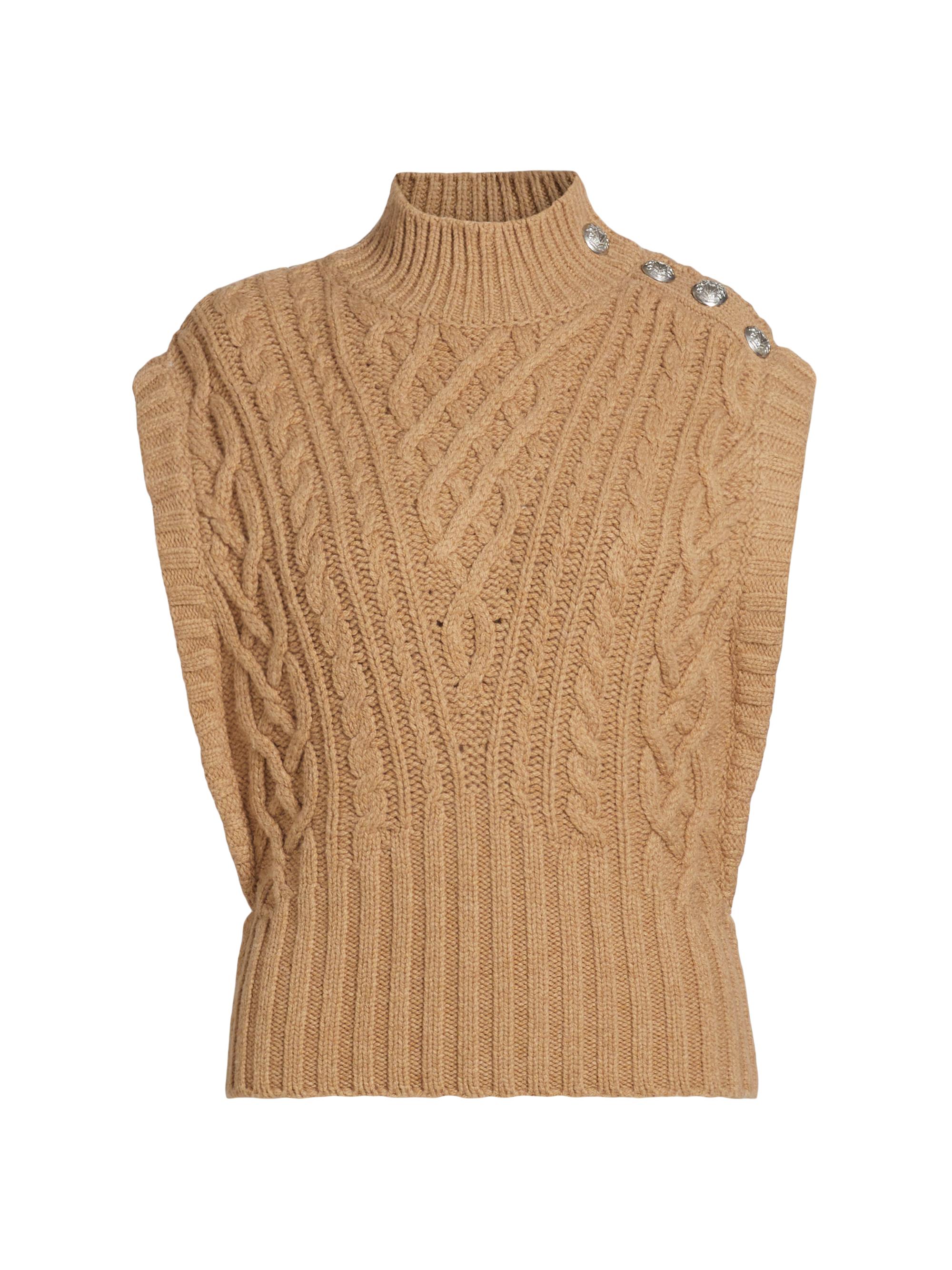 Veronica Beard Women's Holton Cable-Knit Vest - Russet