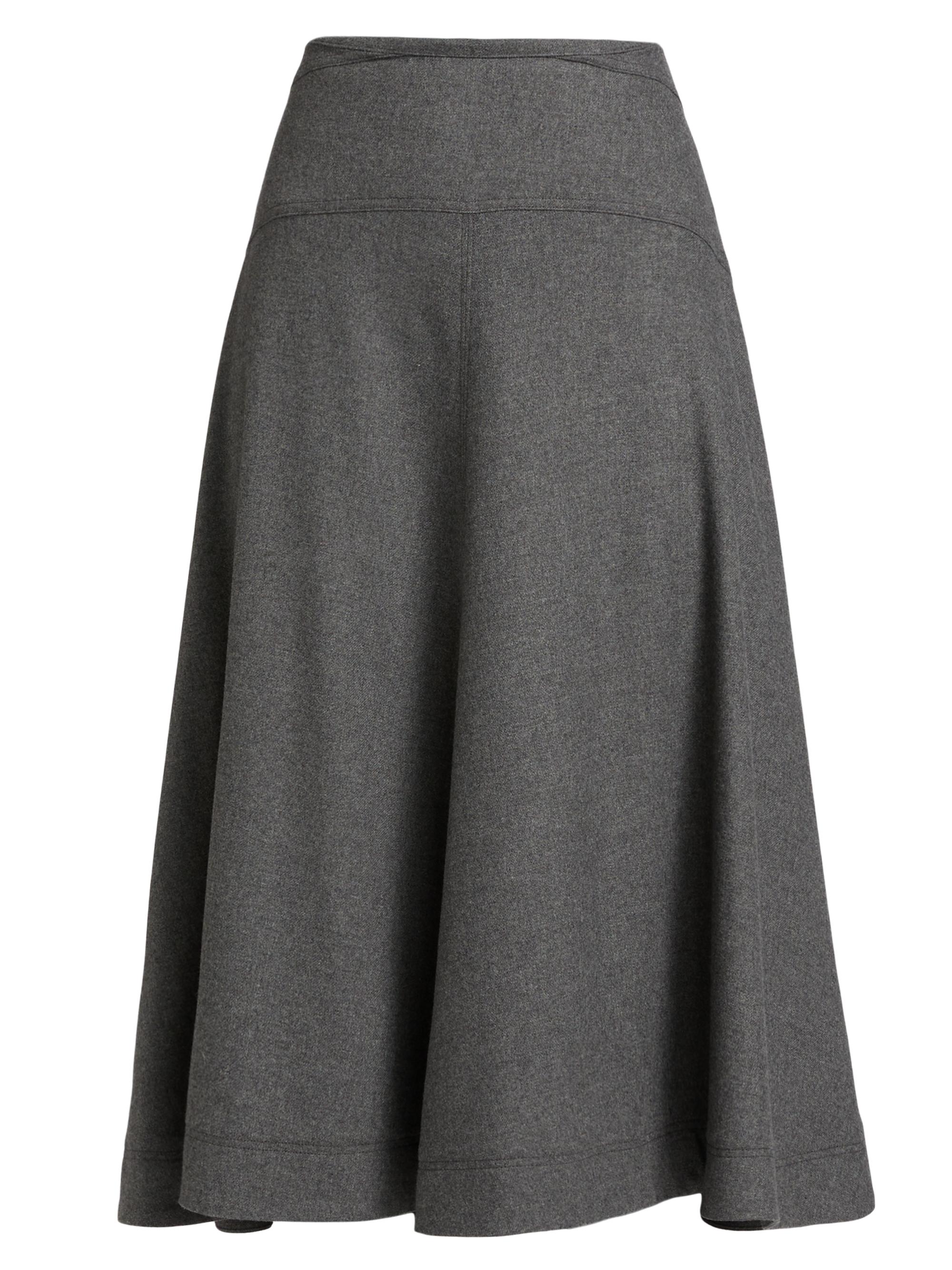 Veronica Beard Women's Rasima Twill A-Line Midi-Skirt - Heather Grey