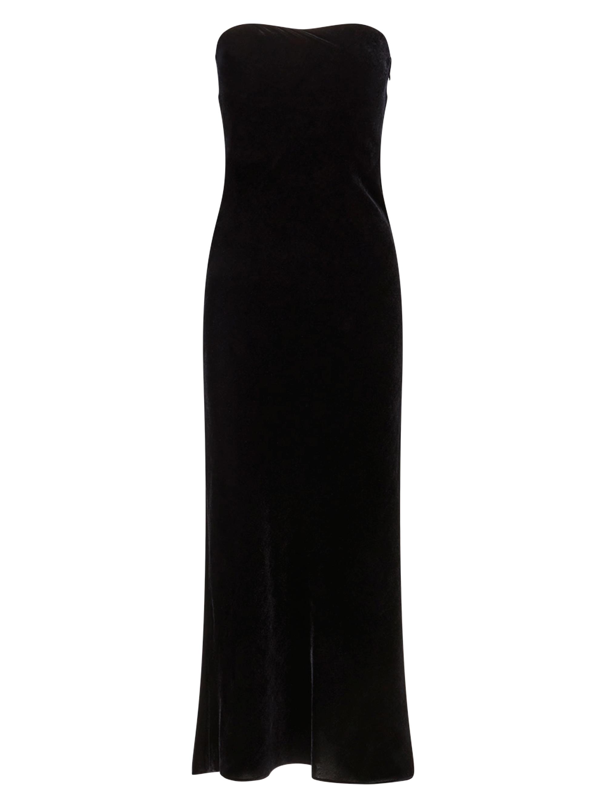 Veronica Beard Women's Flora Velvet Strapless Maxi Dress - Black