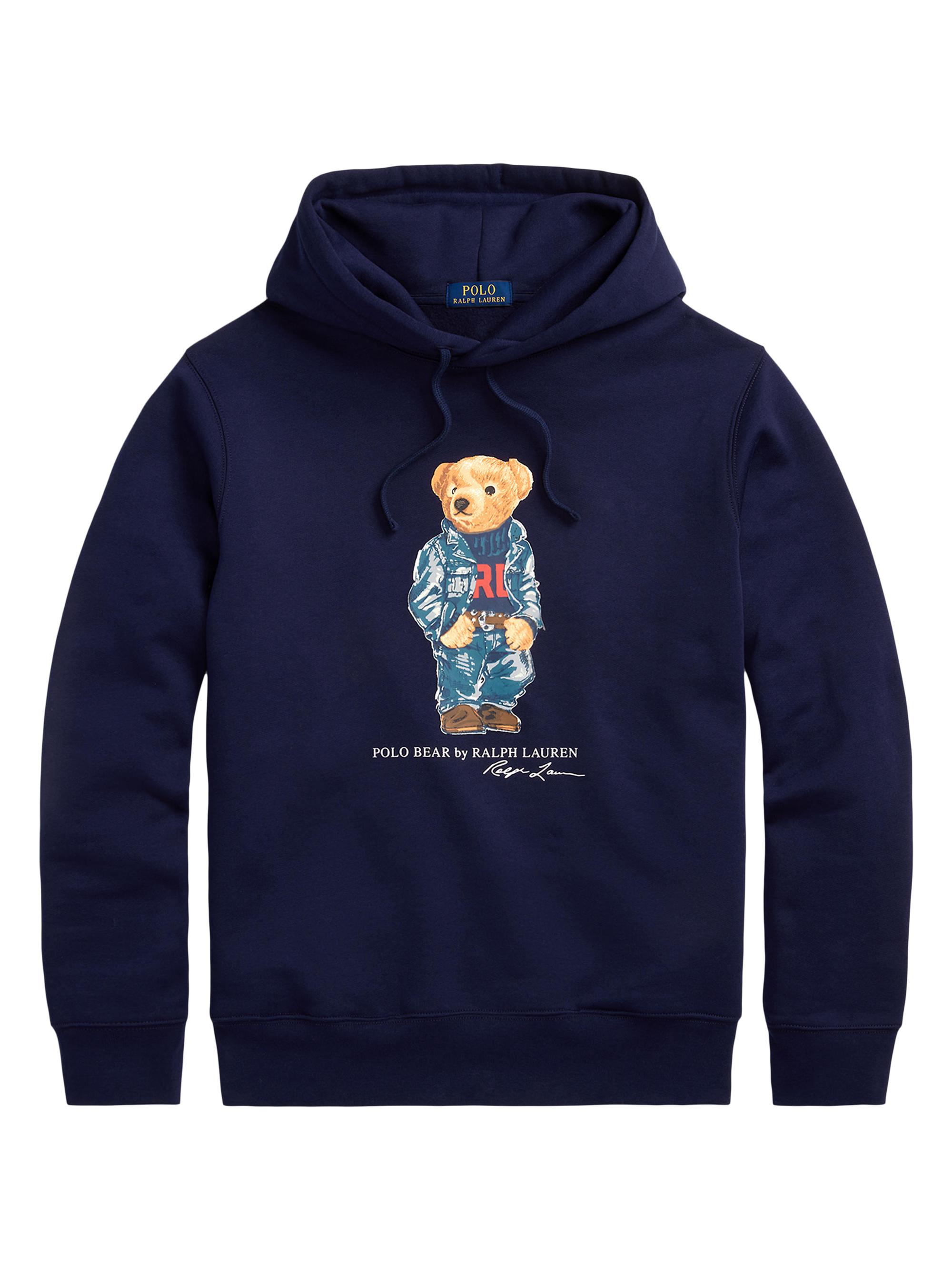 Polo Ralph Lauren Men's Polo Bear Seasonal Fleece Hoodie - Cruise Navy Denim Bear