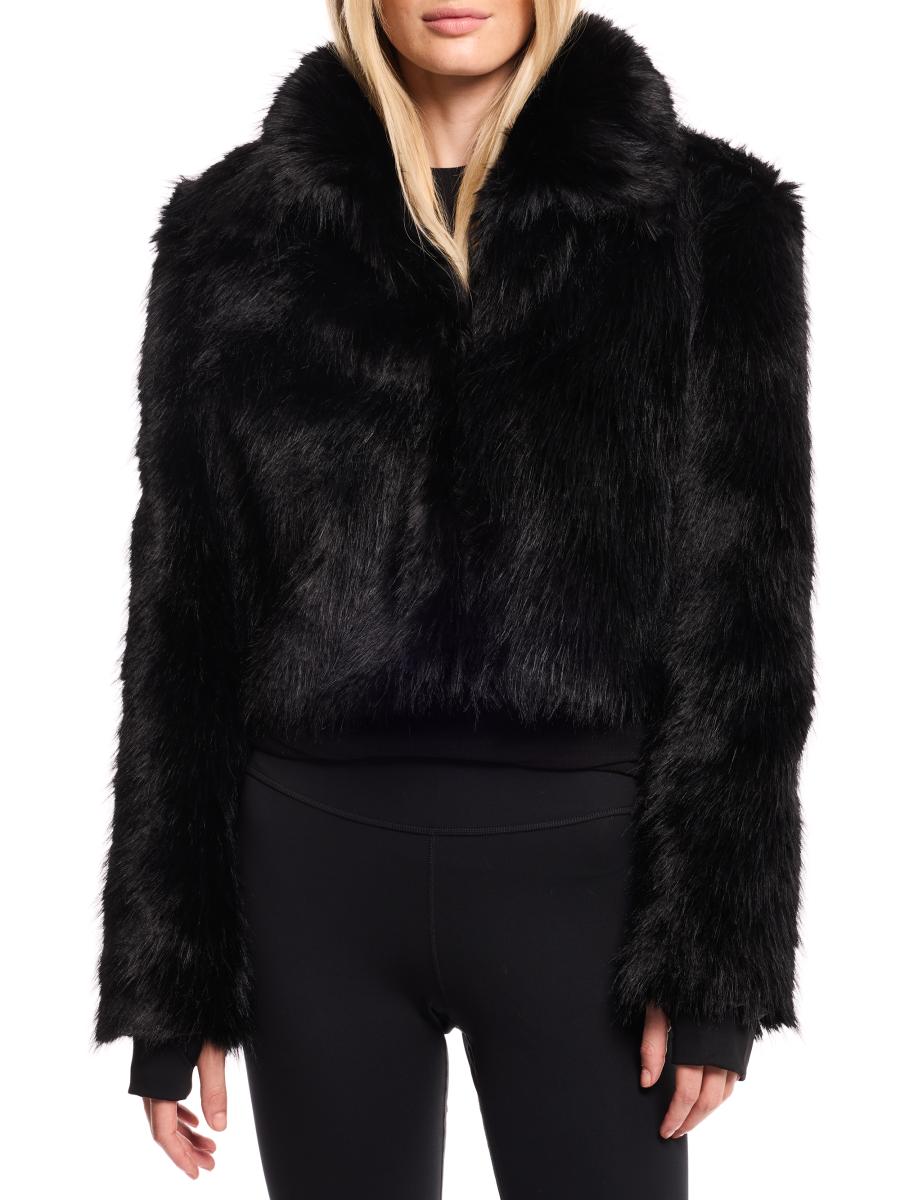 Sam Women's Brandi Faux-fur Bolero Jacket In Black