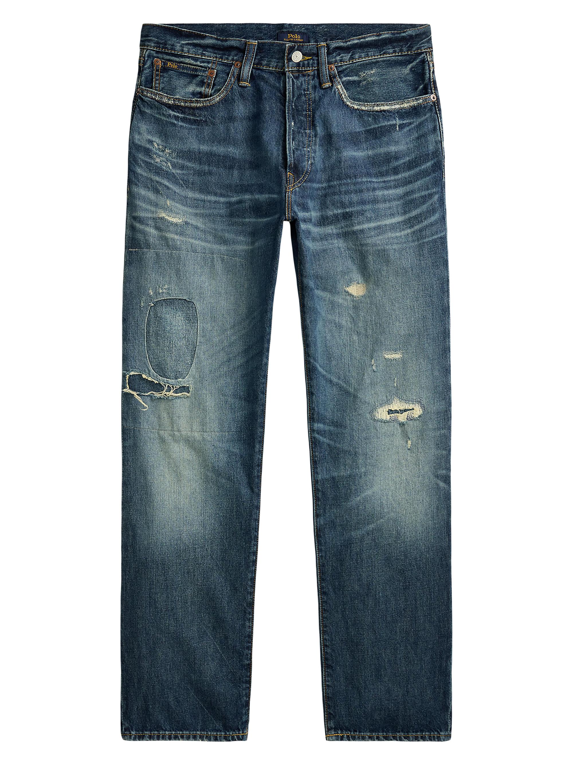 Polo Ralph Lauren Men's Distressed Straight-Leg Jeans - Russel Wood