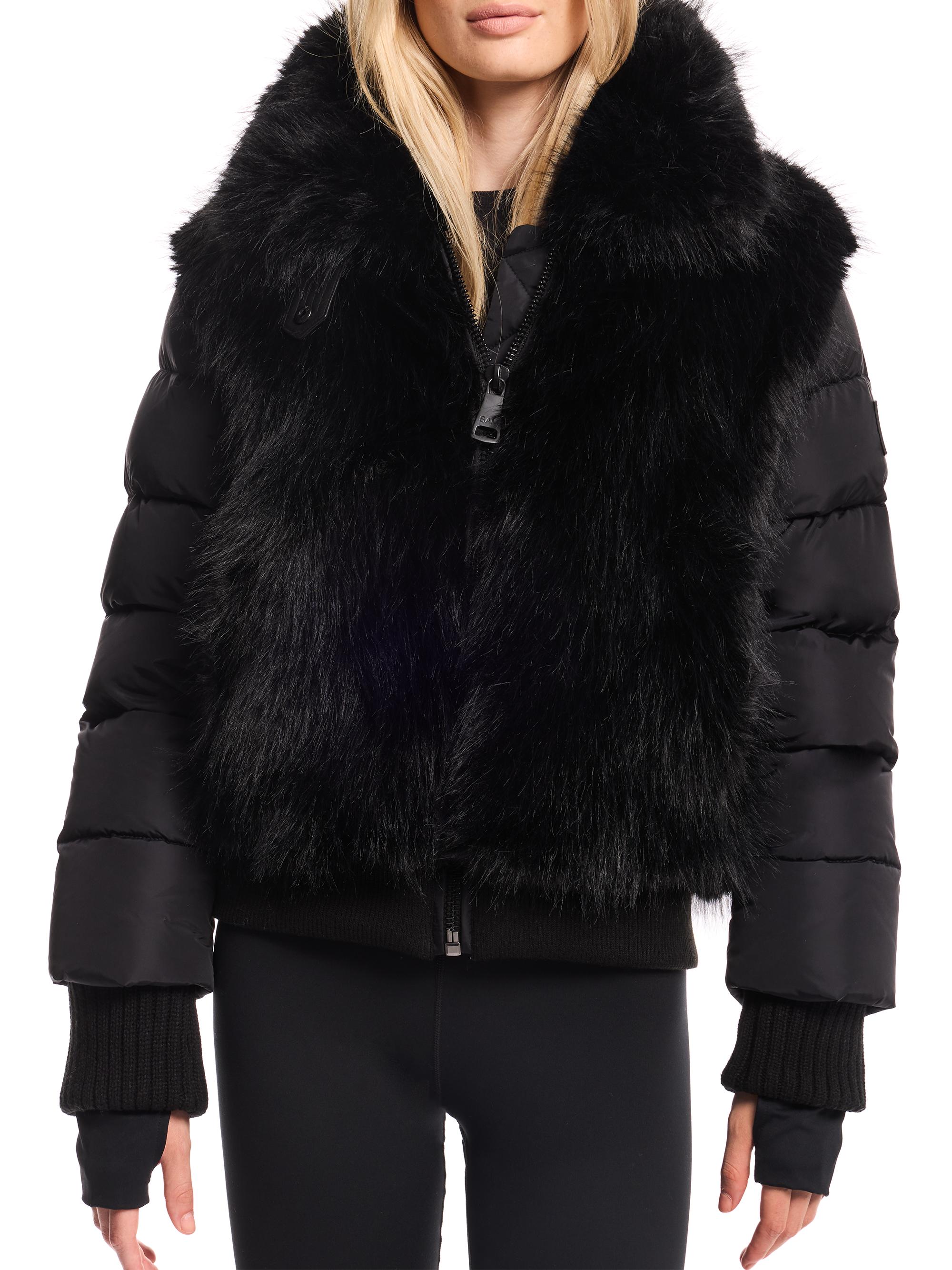 カーラ　CARLA fluffy jacket 0400021519108_BLACKFAUXFOX?wid