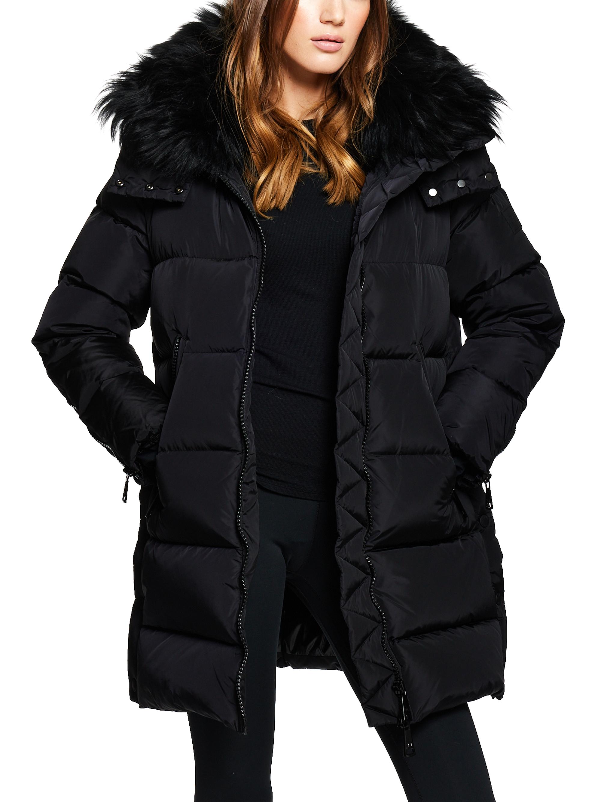 SAM. Addison Shearling-Trimmed Down Coat | Saks Fifth Avenue