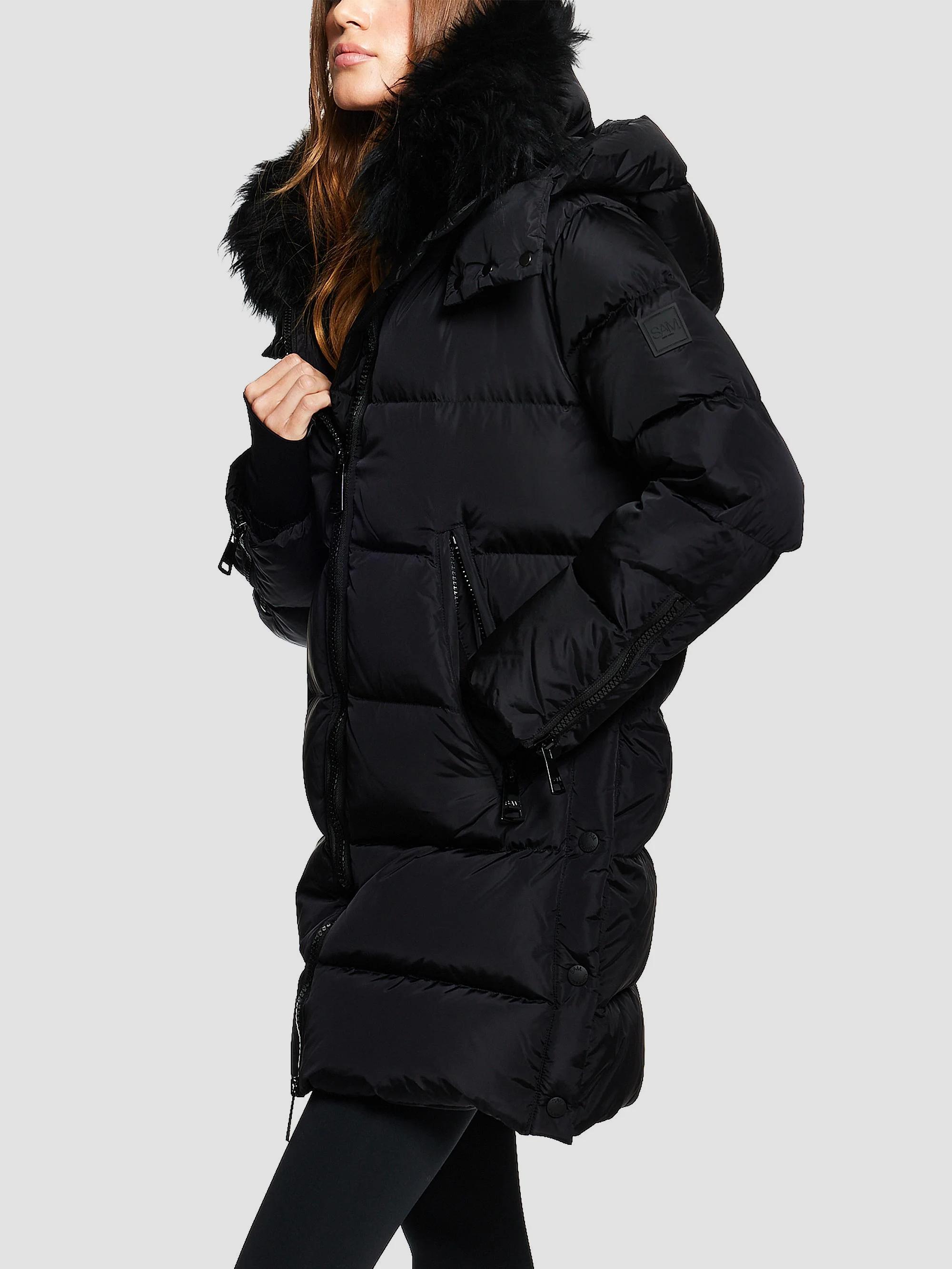SAM. Addison Shearling-Trimmed Down Coat | Saks Fifth Avenue