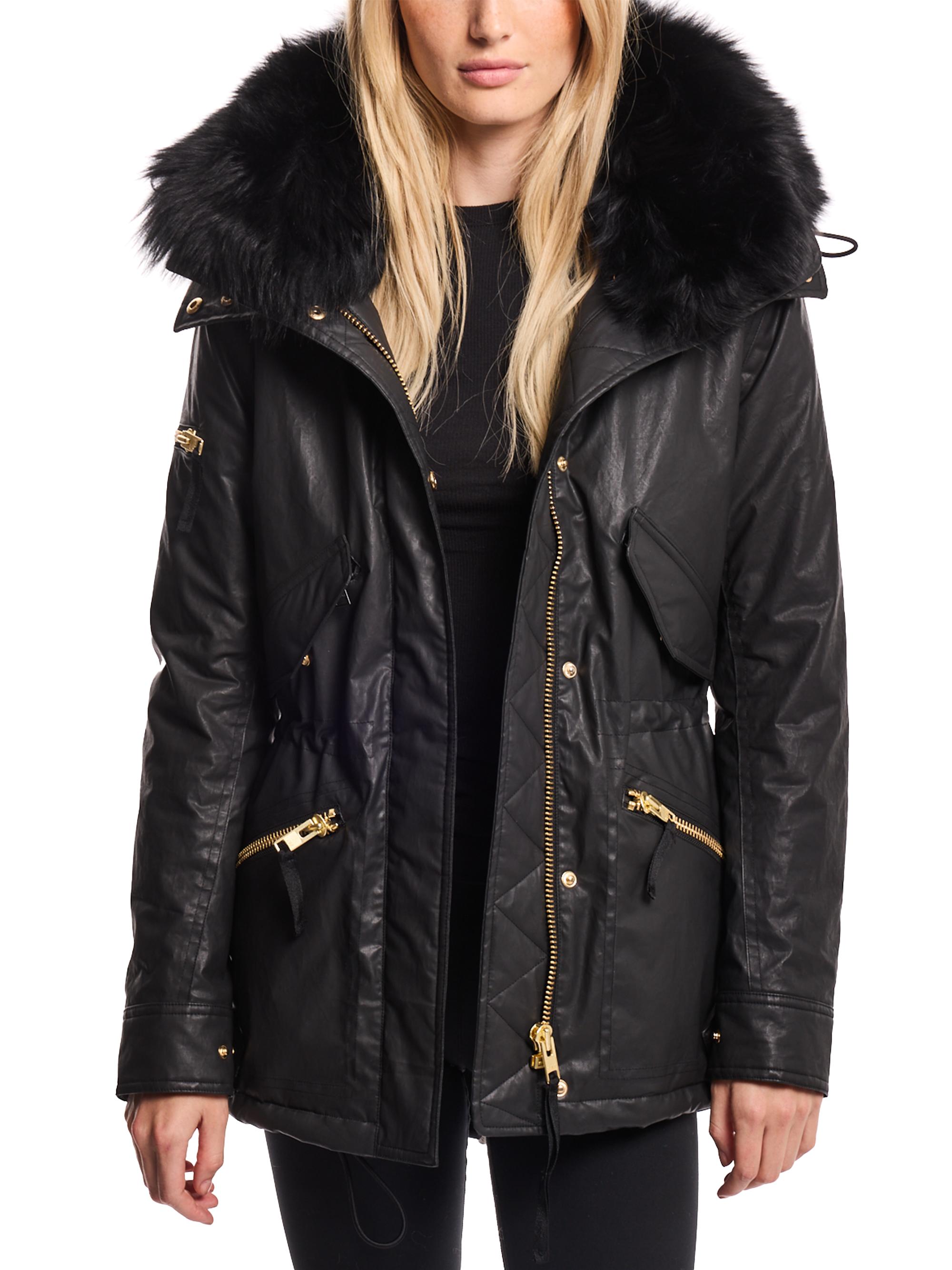 SAM. Devon Shearling-Trimmed Coat | Saks Fifth Avenue