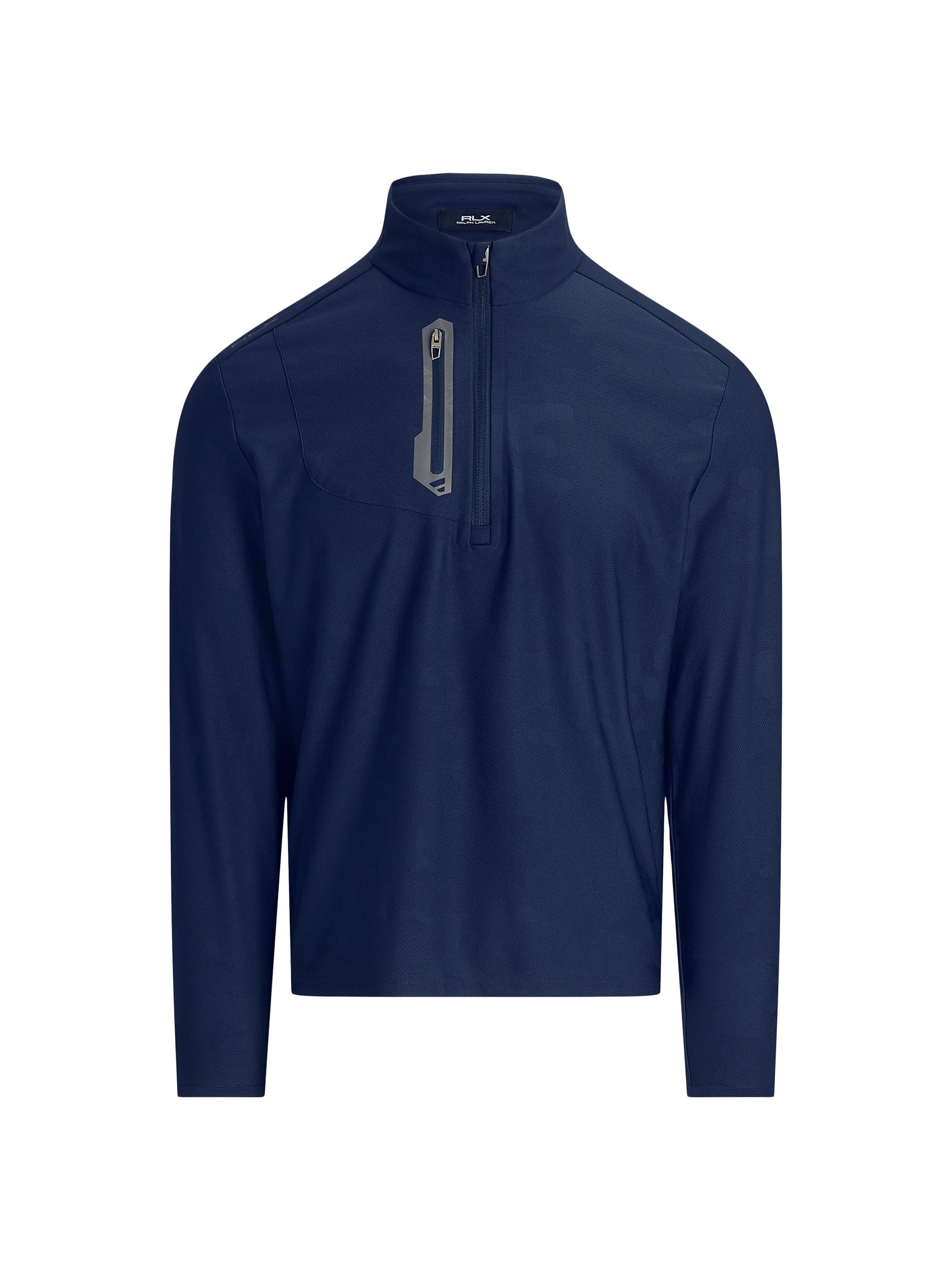 RLX Ralph Lauren Men's Camo Jacquard Half-Zip Pullover - Refined Navy Camoflague