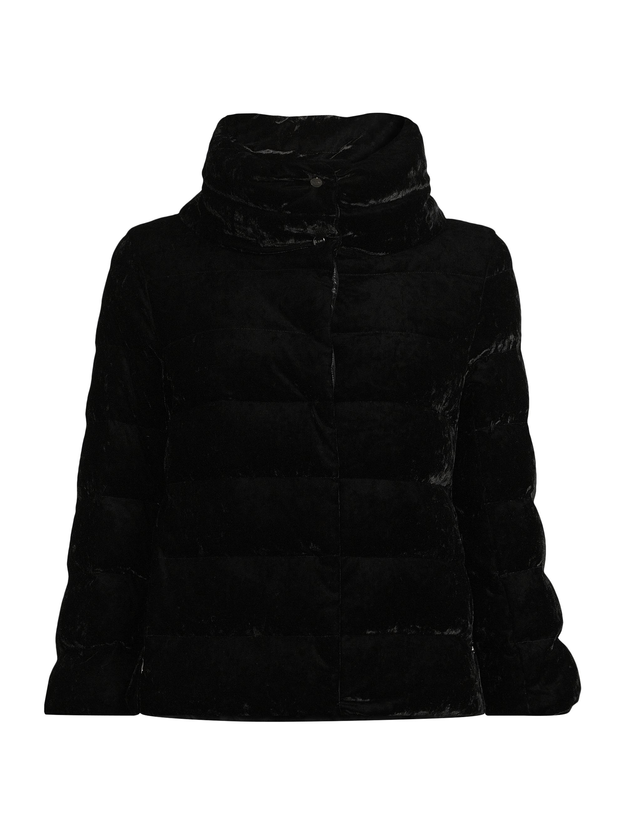 Herno Women's Marbled Velvet Down Puffer Jacket - Black