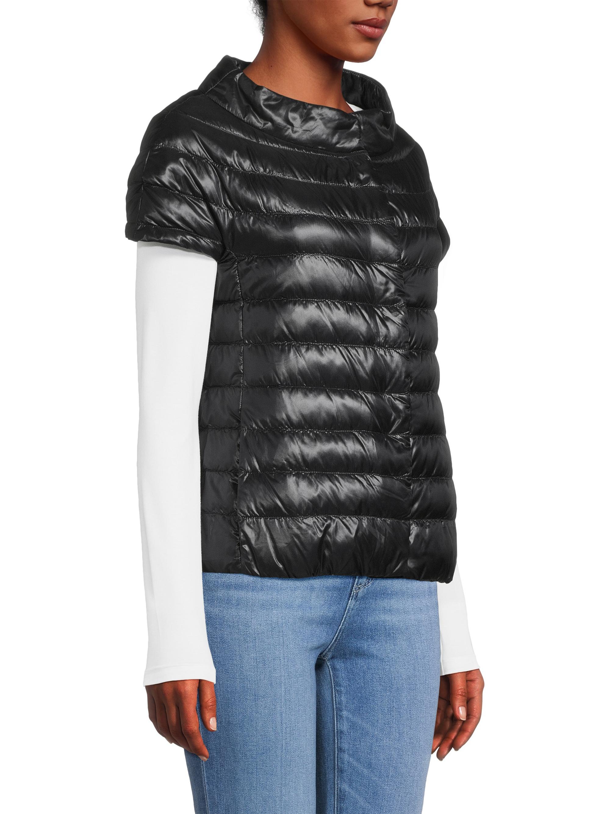 Herno Iconico Emilia Cap-Sleeve Down Puffer Jacket | Saks Fifth Avenue