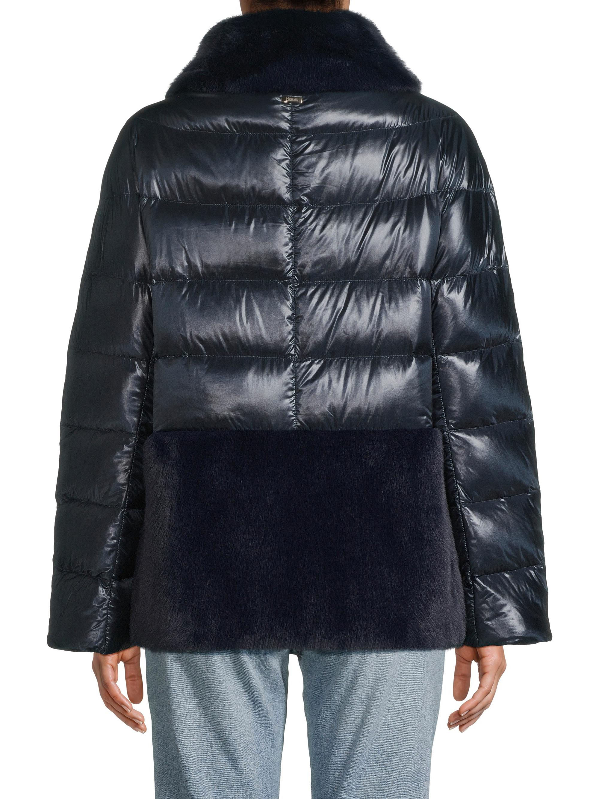Herno Faux-Fur Down Puffer Jacket | Saks Fifth Avenue