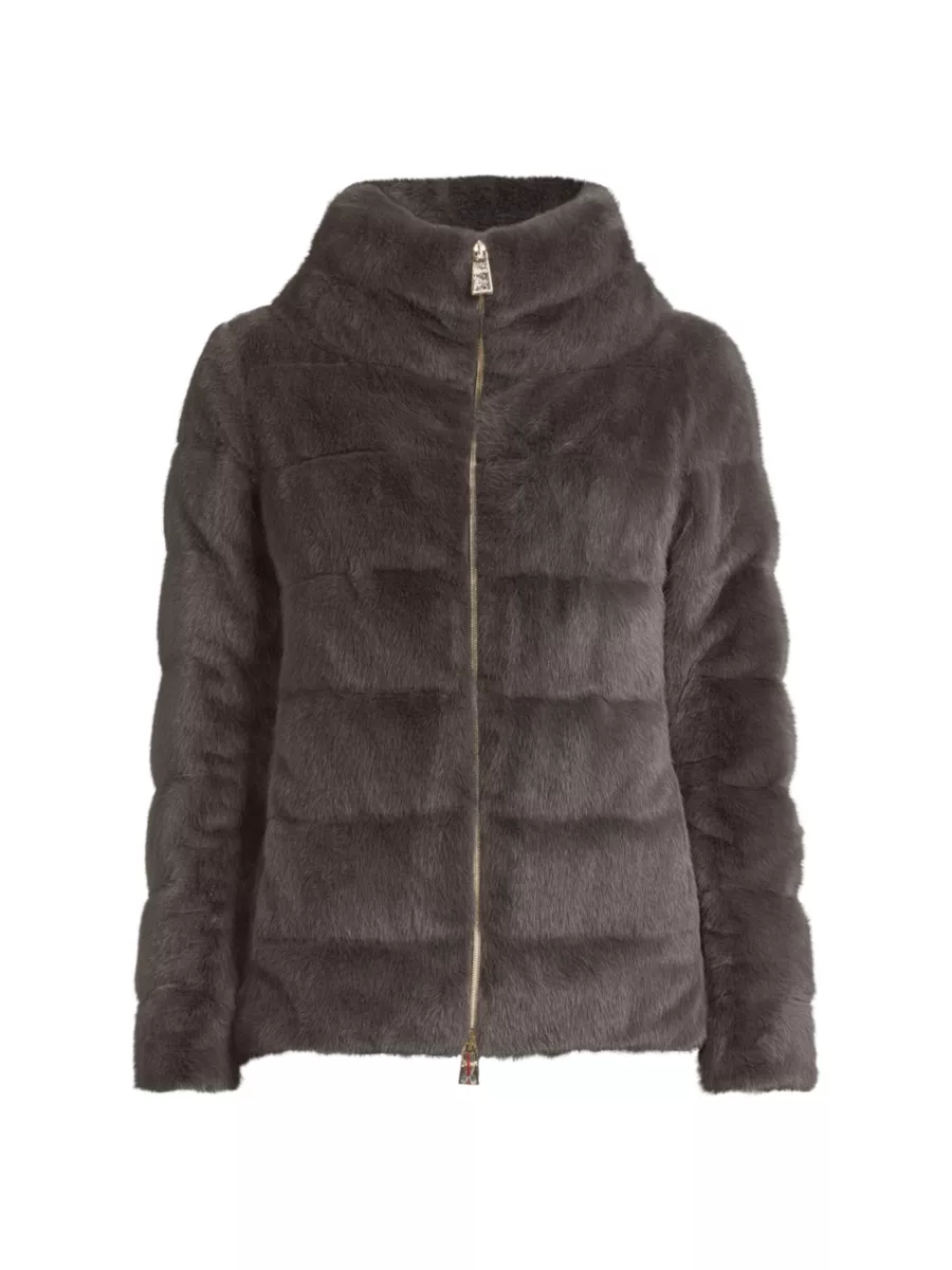 Shop Herno Faux-Fur Down Puffer Jacket | Saks Fifth Avenue Shop Herno Faux-Fur Down Puffer Jacket | Saks Fifth Avenue