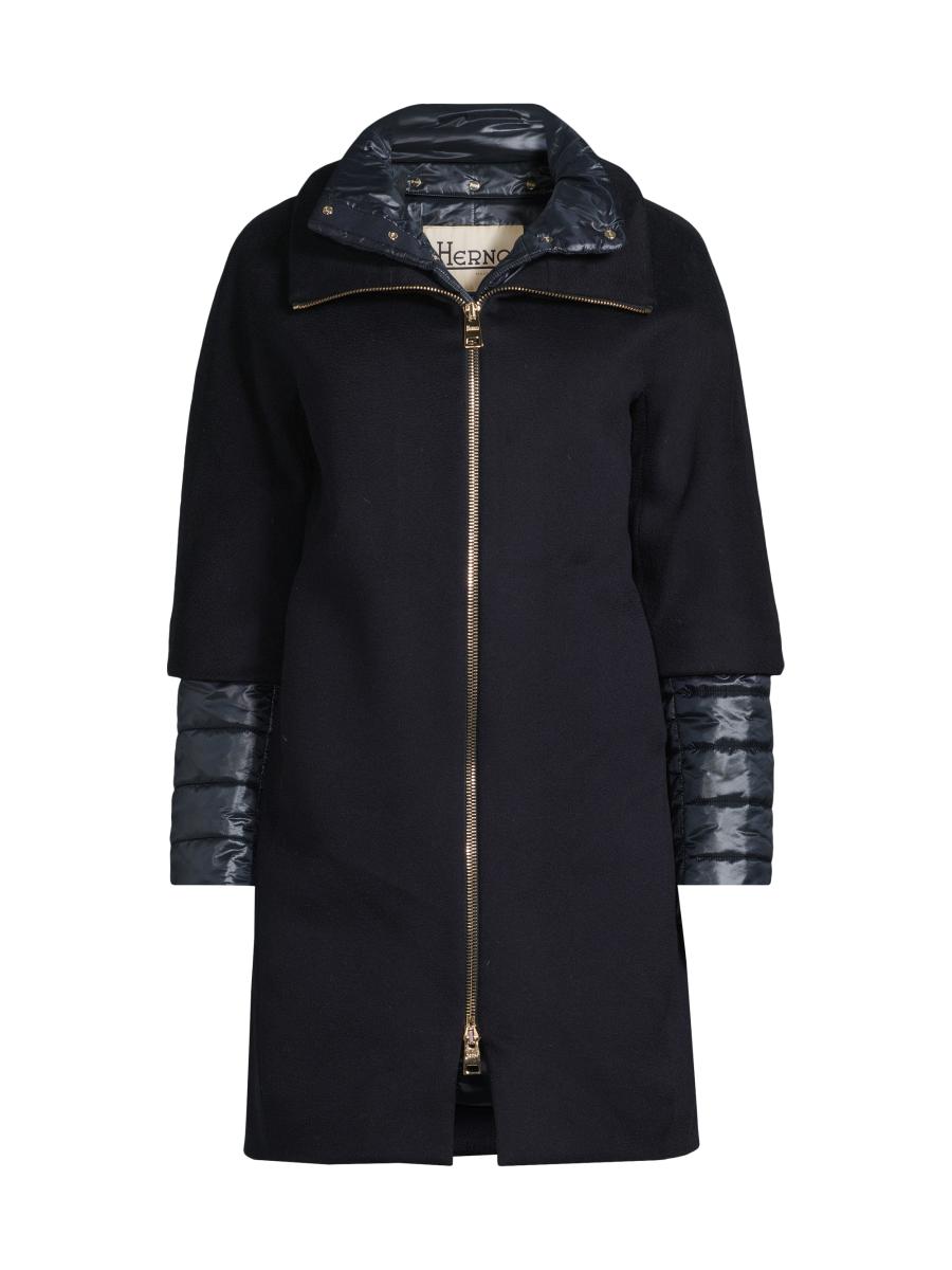 sheller pocket fur cocoon coat グレー Sheller Pocket Fur Cocoon Coat