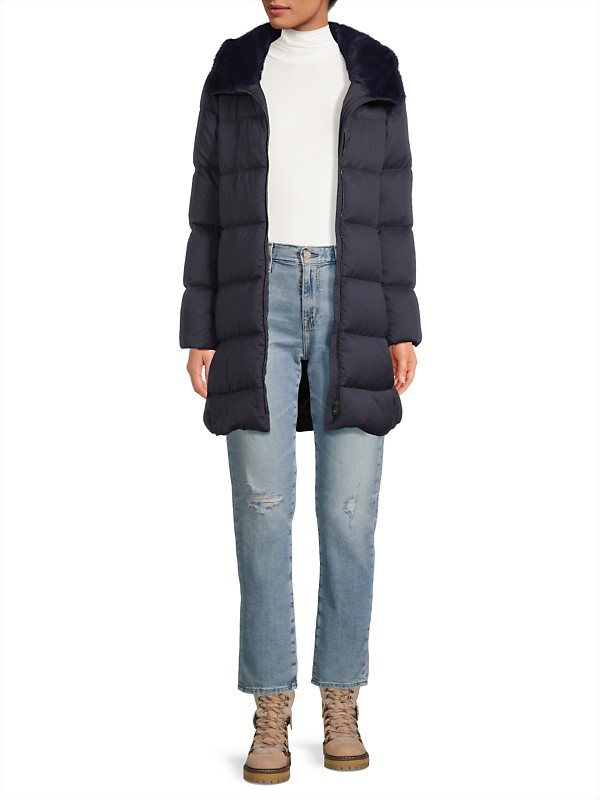 Shop Herno Quilted Faux Fur-Trim A-Line Coat | Saks Fifth Avenue Shop Herno Quilted Faux Fur-Trim A-Line Coat | Saks Fifth Avenue