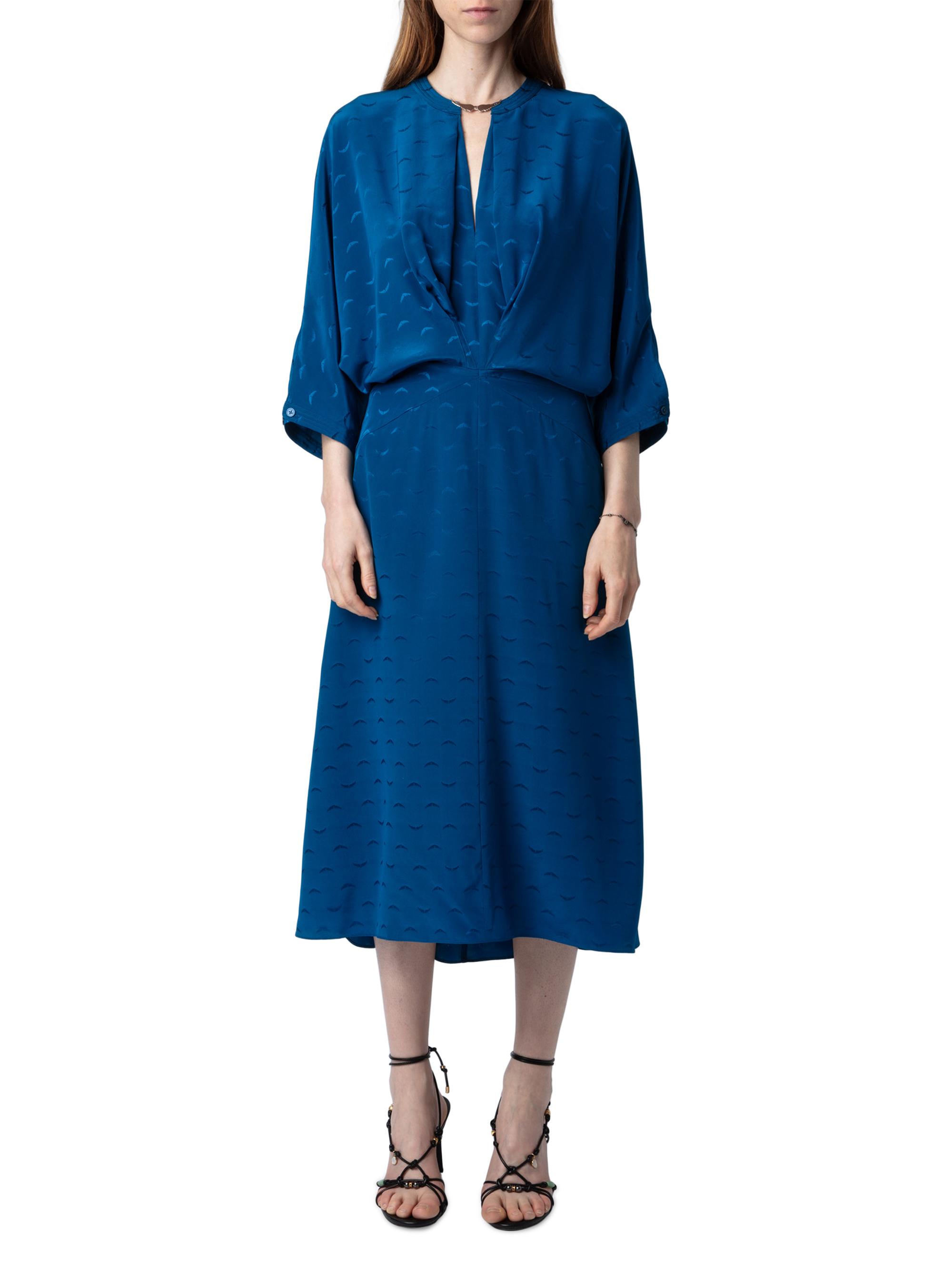 Zadig & Voltaire Ritany Silk Jacquard Wings Midi-Dress | Saks