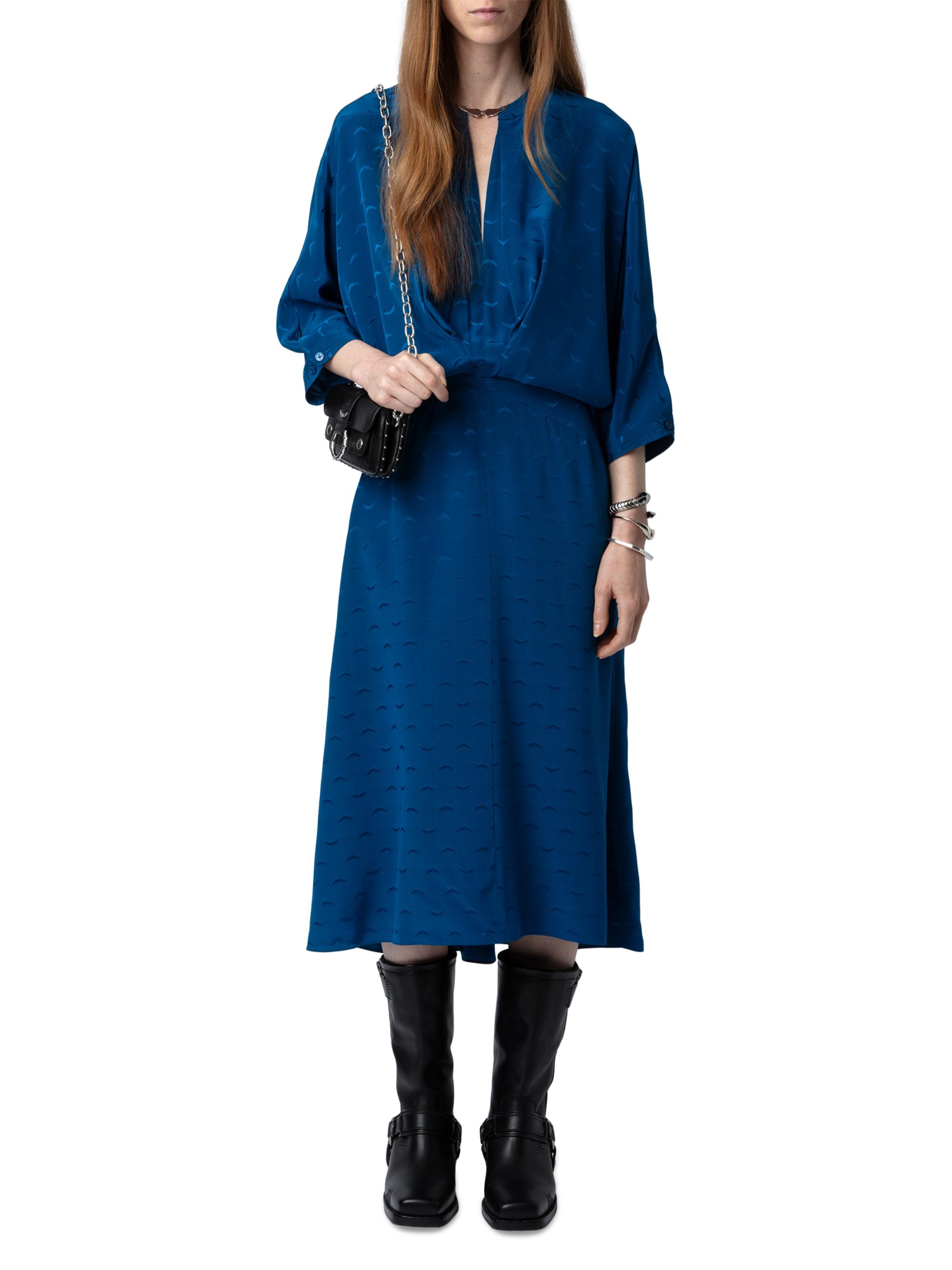 Zadig & Voltaire Ritany Silk Jacquard Wings Midi-Dress | Saks