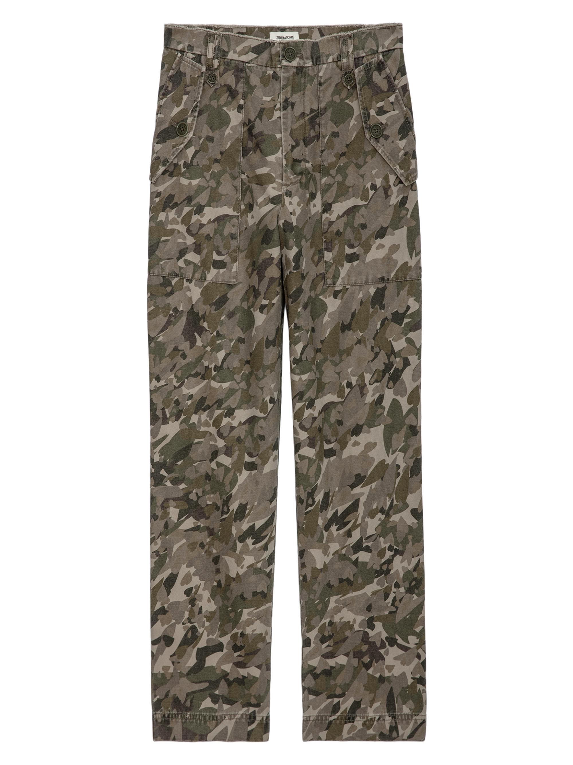 Zadig & Voltaire Women's Pilote Canvas Camouflage Pants - Grass