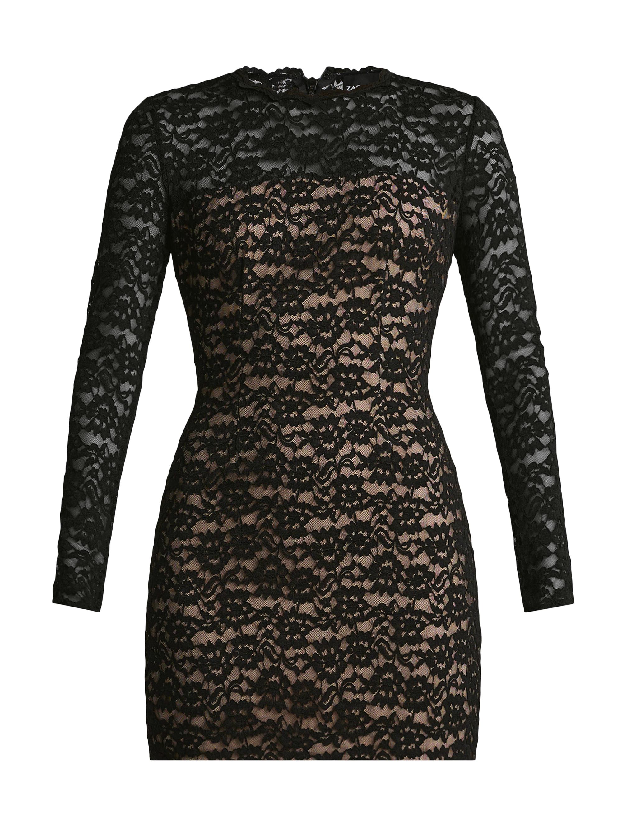 Zac Posen Women's Lace Body-Con Minidress - Black