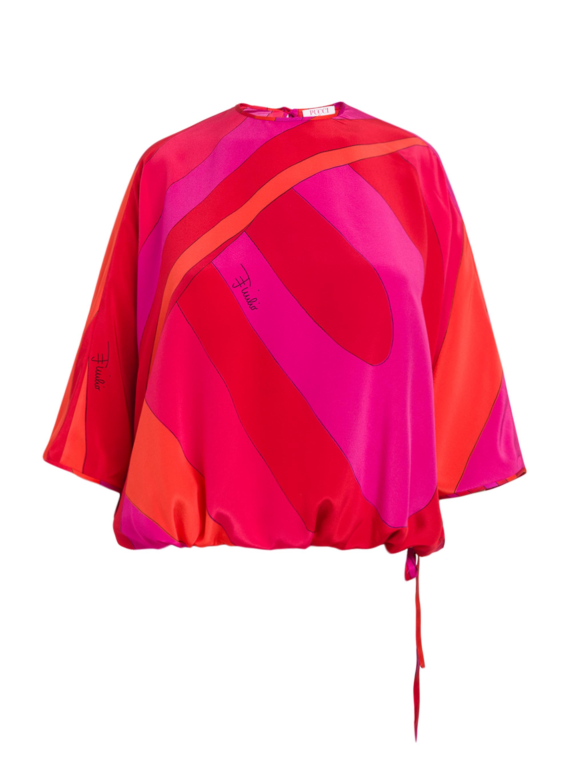 Pucci Women's Parade Drawstring Blouse - Rosso Fuxia