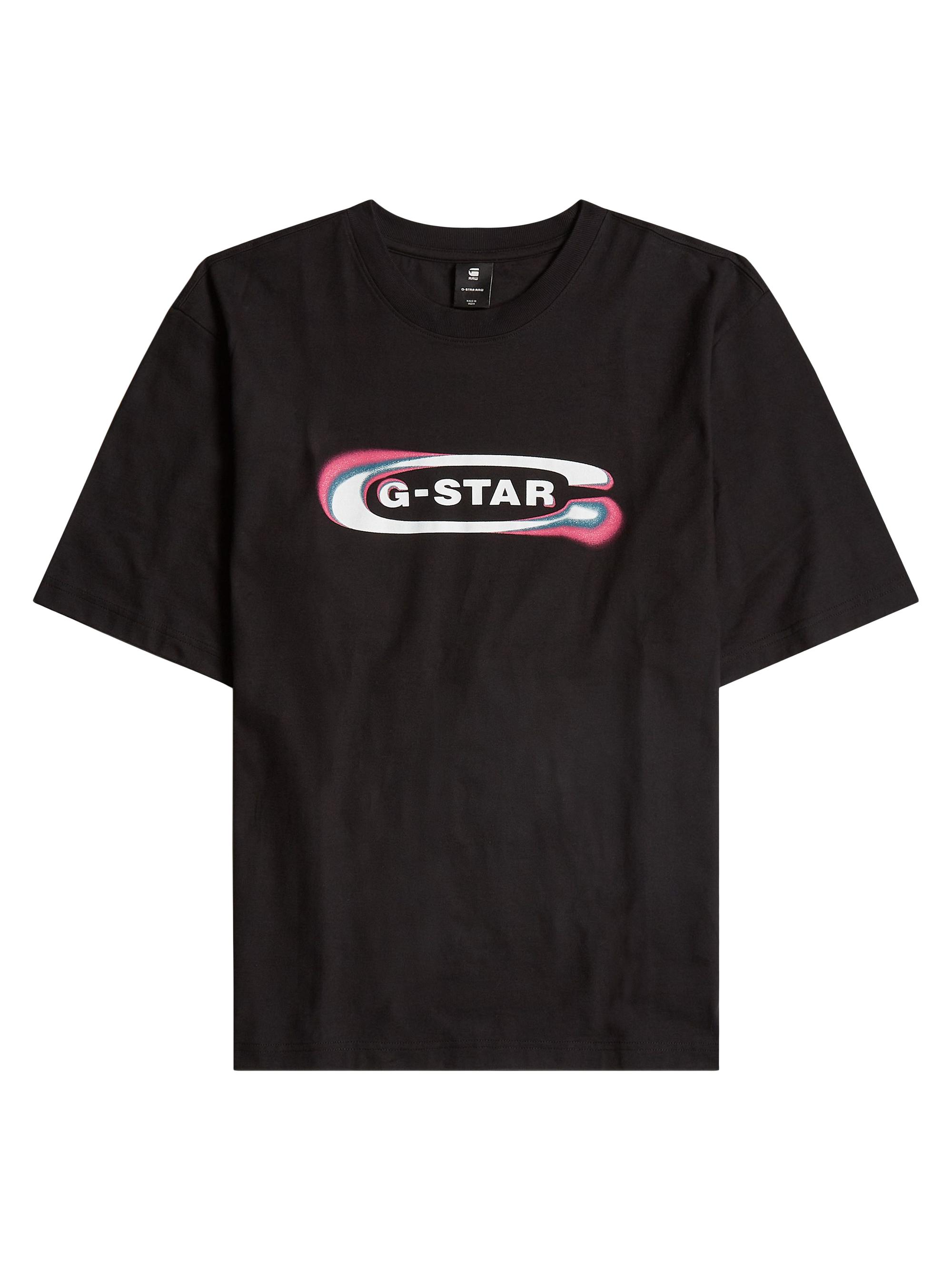 G-Star RAW Men's Gradient Old Skool Logo Boxy T-Shirt - Dark Black