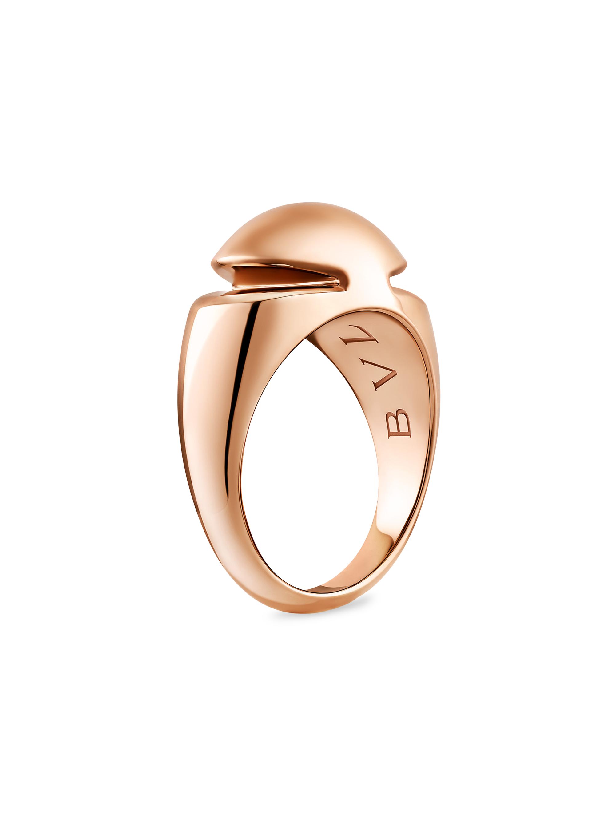 BVLGARI Women's Cabochon 18K Rose Gold Ring - Pink Gold