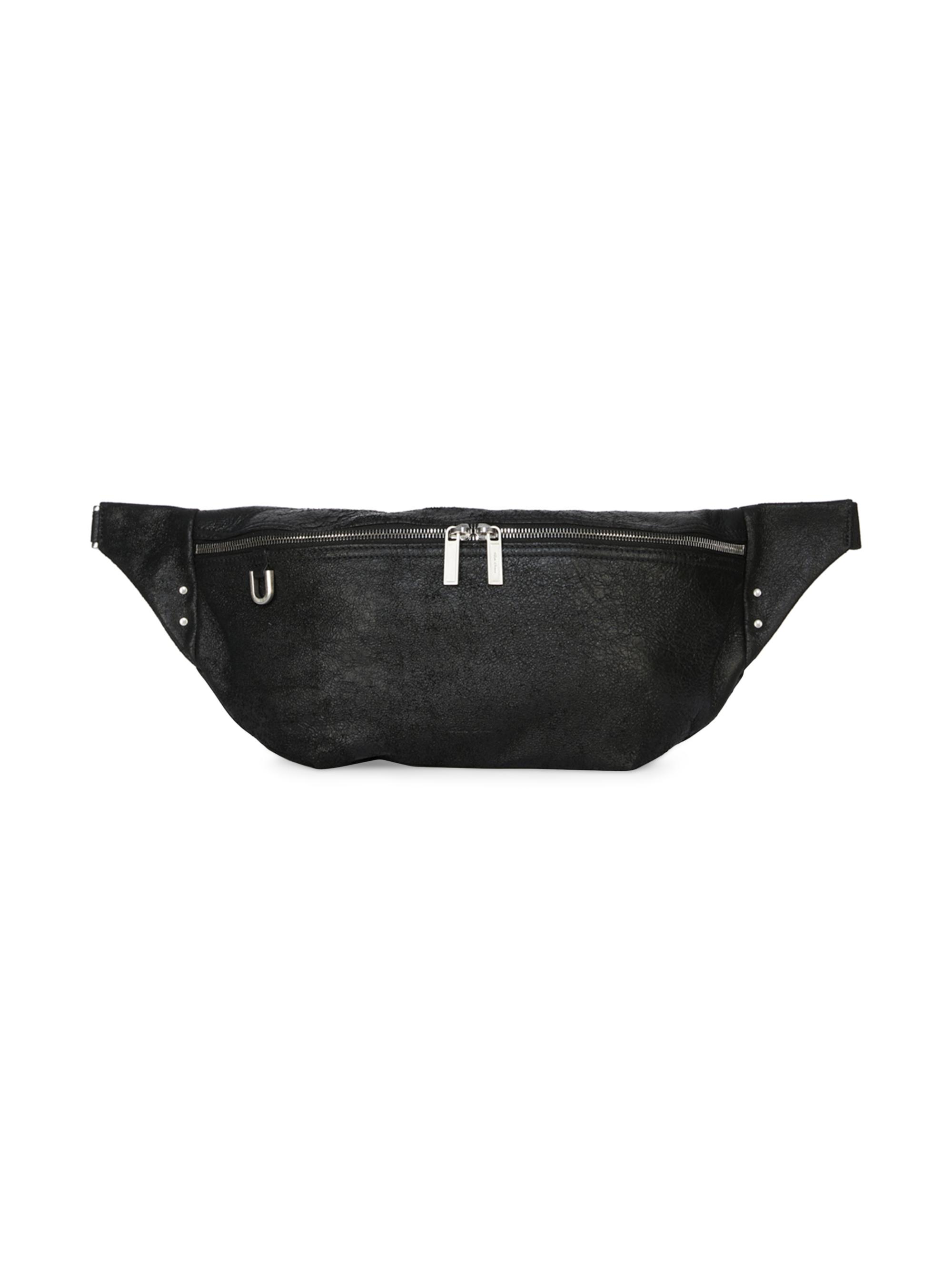 Rick Owens Men's Leather Belt Bag - Black