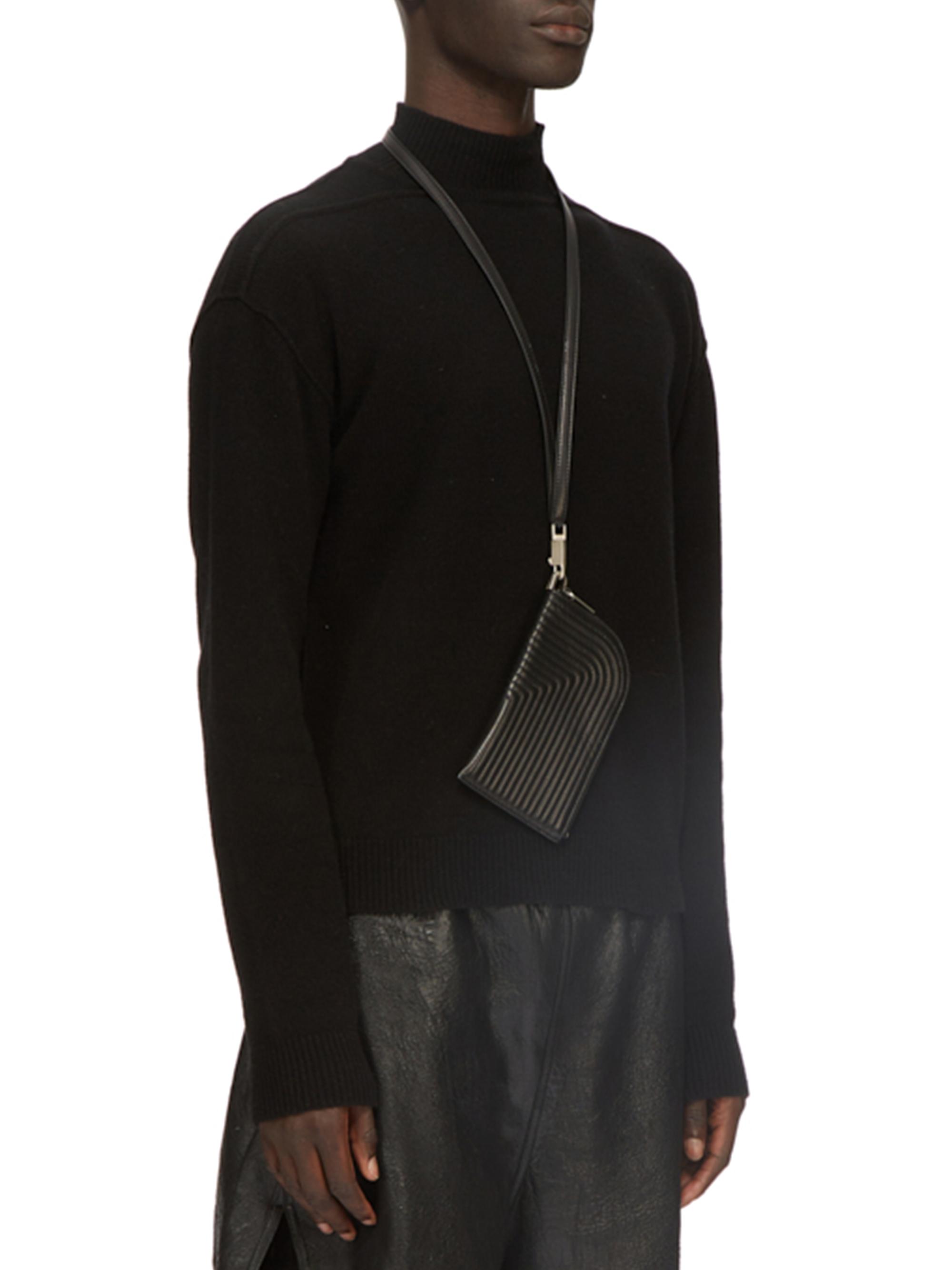 Shop Rick Owens Quilted Leather Neck Wallet | Saks Fifth Avenue