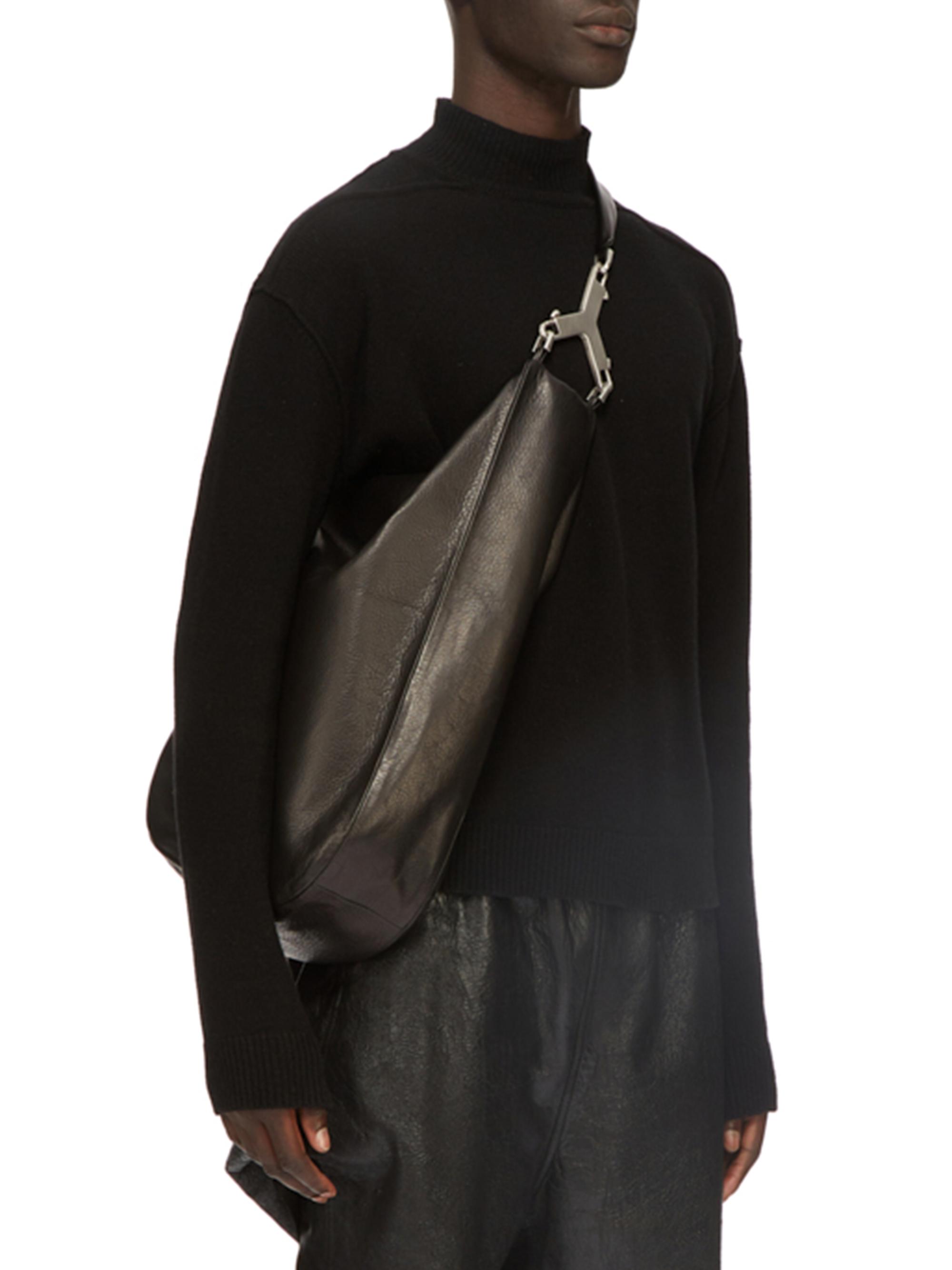 Rick Owens Men's Cerberus Leather Bag - Black