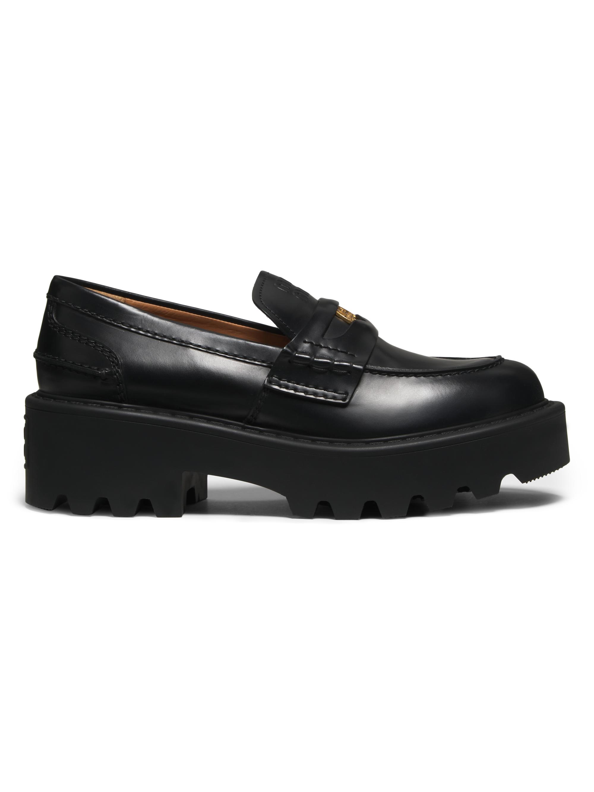 Miu Miu Women's Spazzolato Leather Loafers - Nero