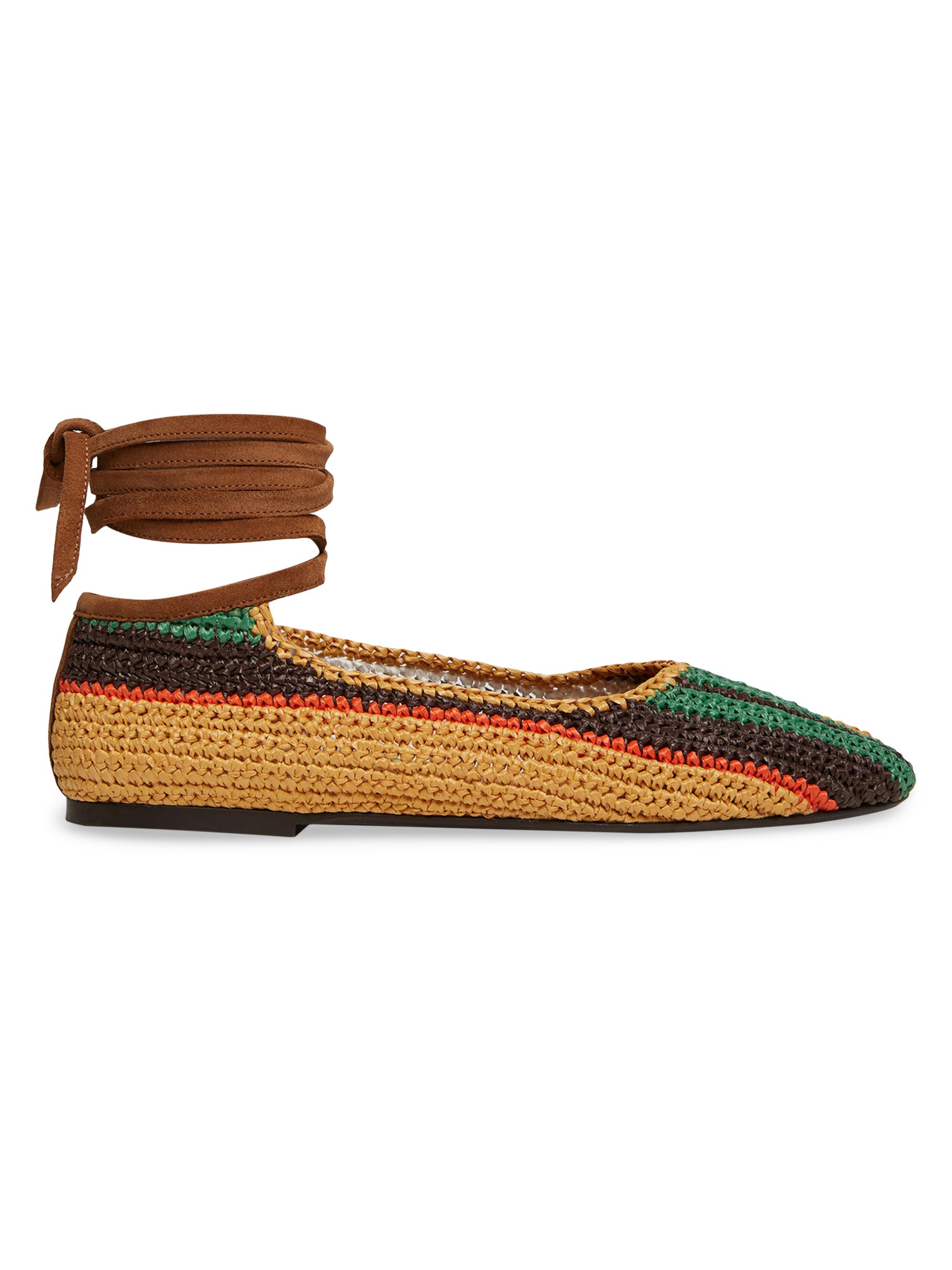 La DoubleJ Women's Ballerina Flats - Multicolor Cioccolat Chocolate