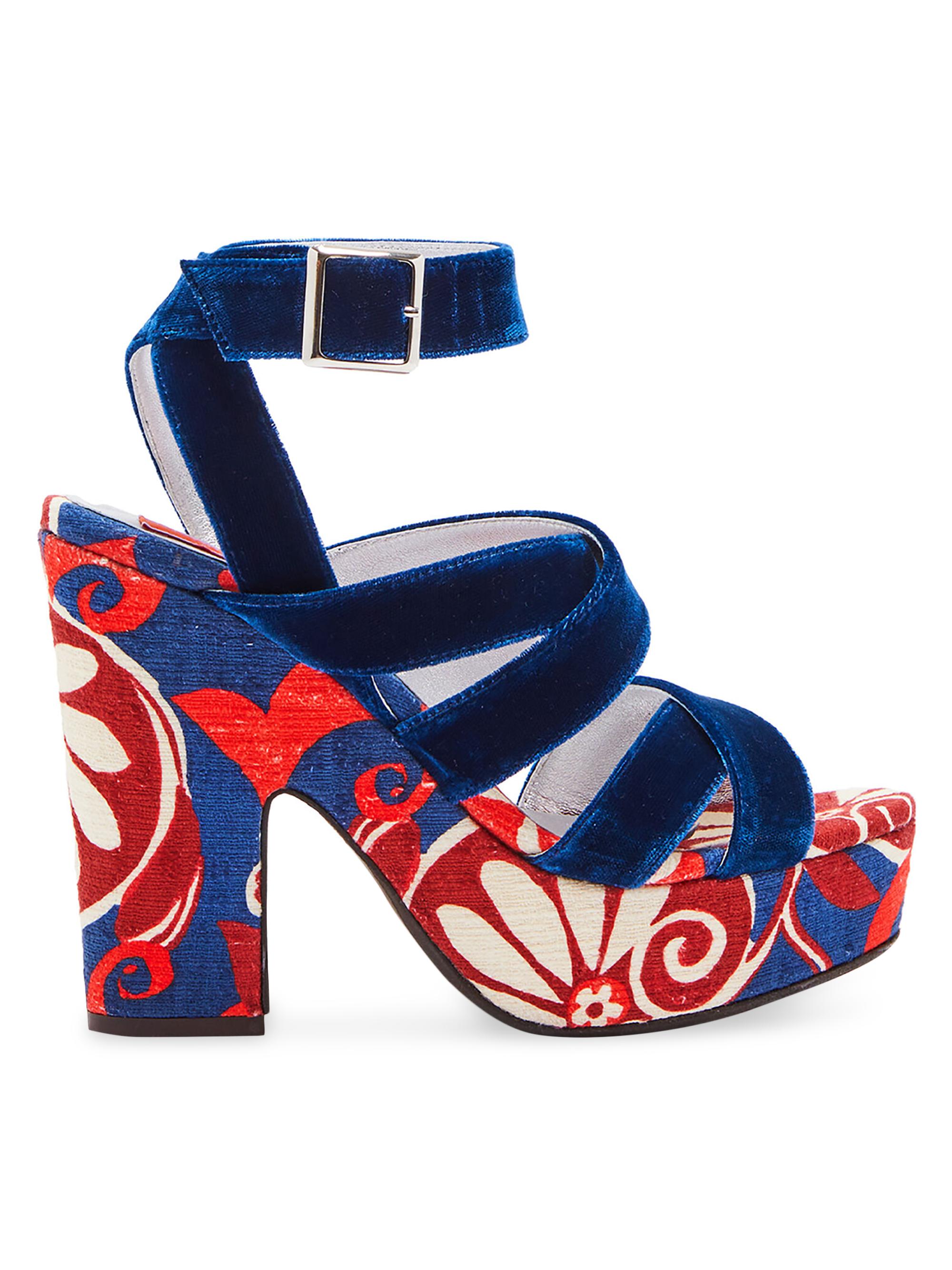 La DoubleJ Women's Medal Wedges - Moonflower Navy