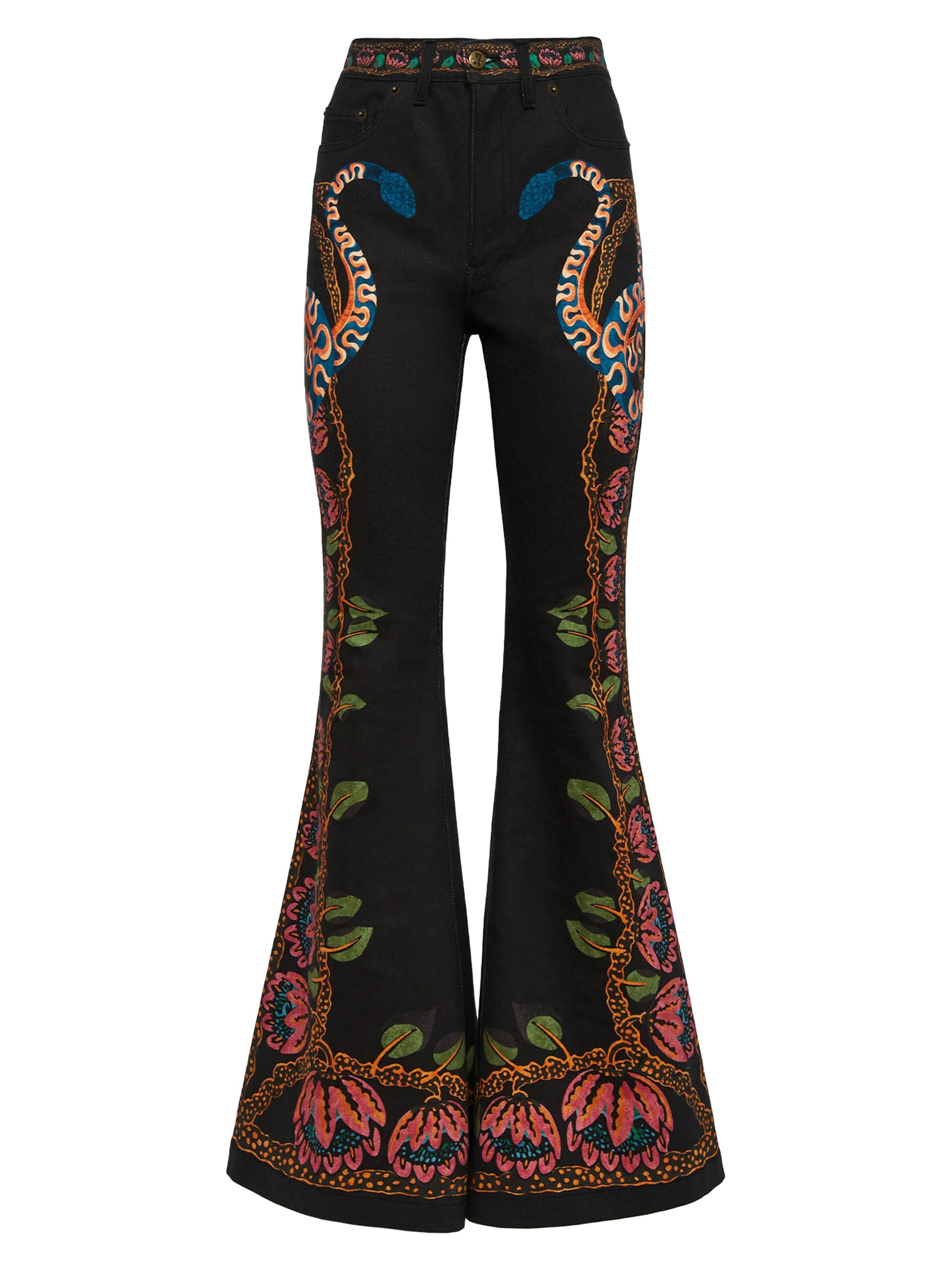 La DoubleJ Women's Superflare Jeans - Eve Place Black